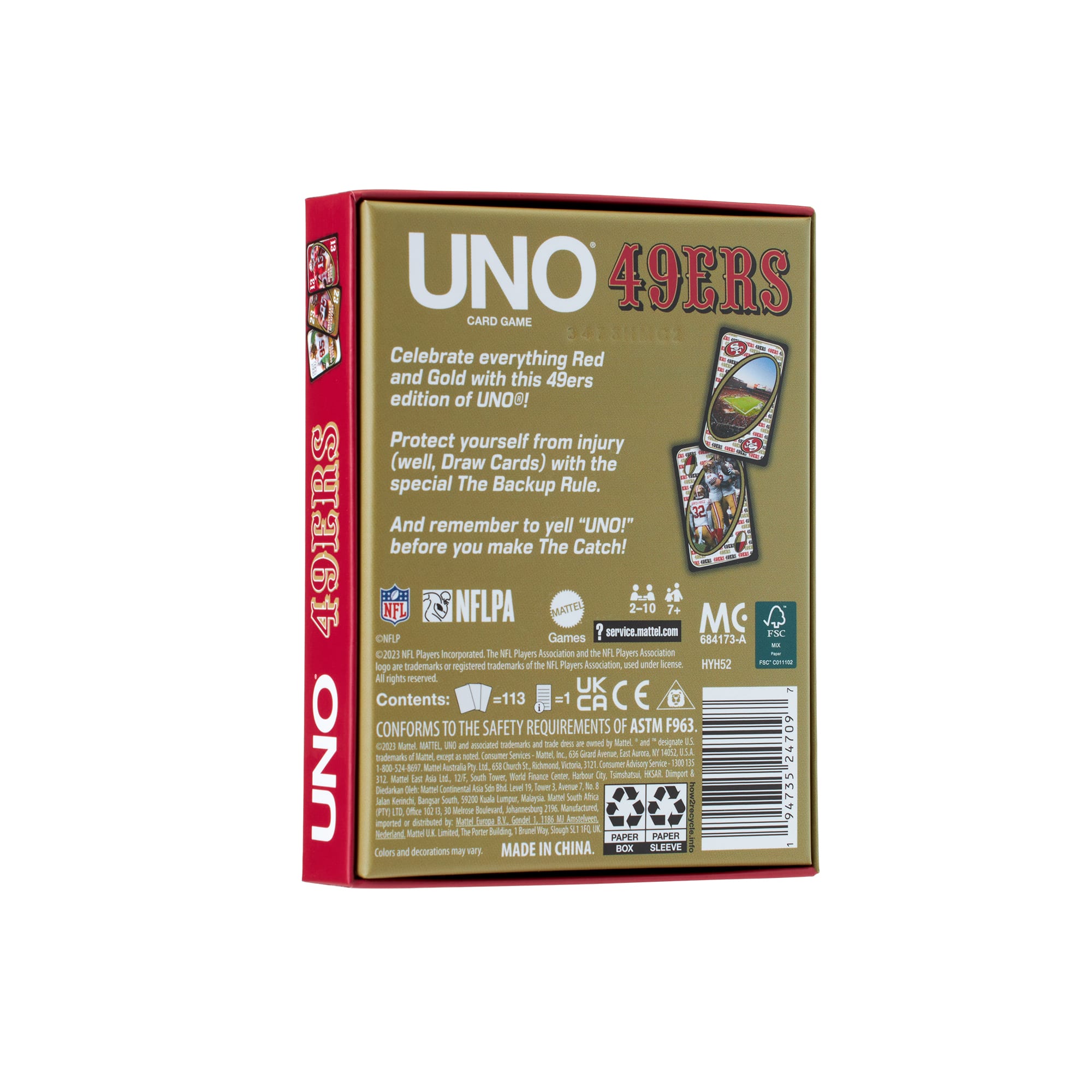 UNO Fandom NFL San Francisco 49ers Game Deck - Image 12