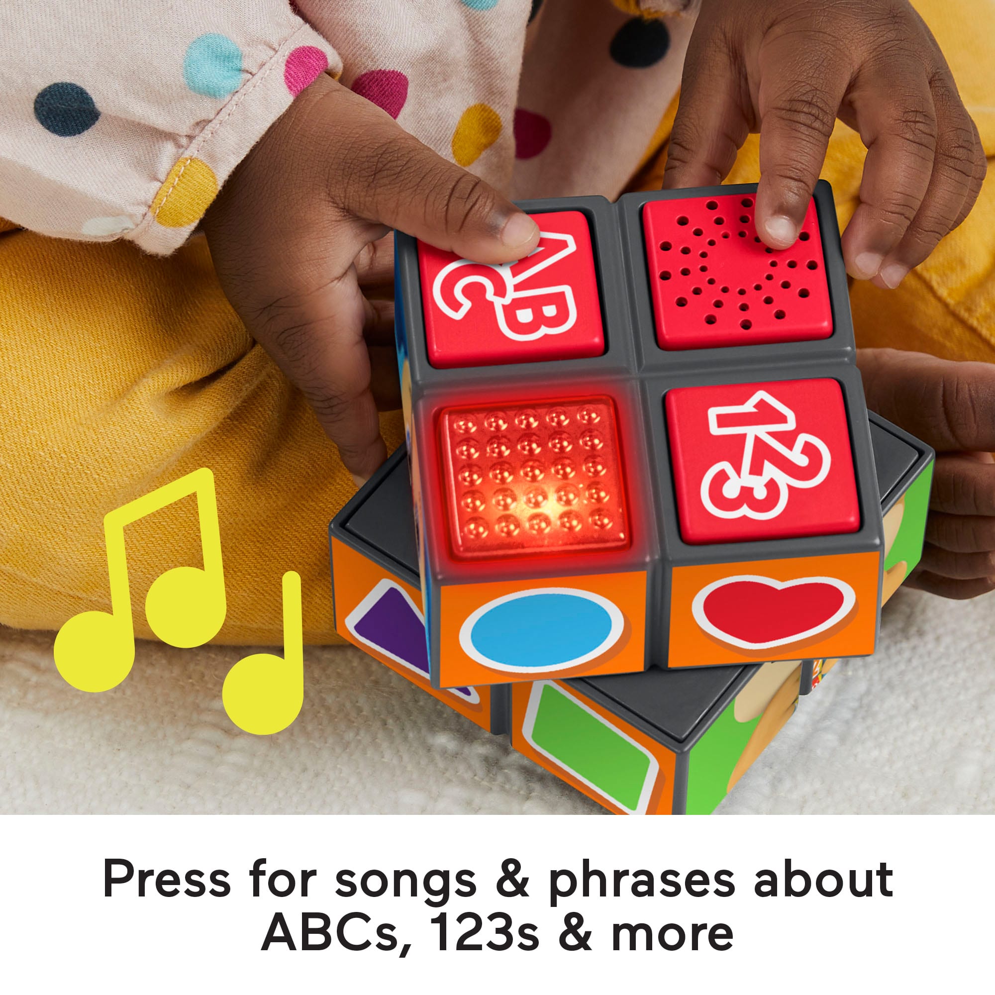 Fisher-Price Laugh & Learn Puppy's Activity Cube Electronic Learning Toy For Baby & Toddler - Image 3