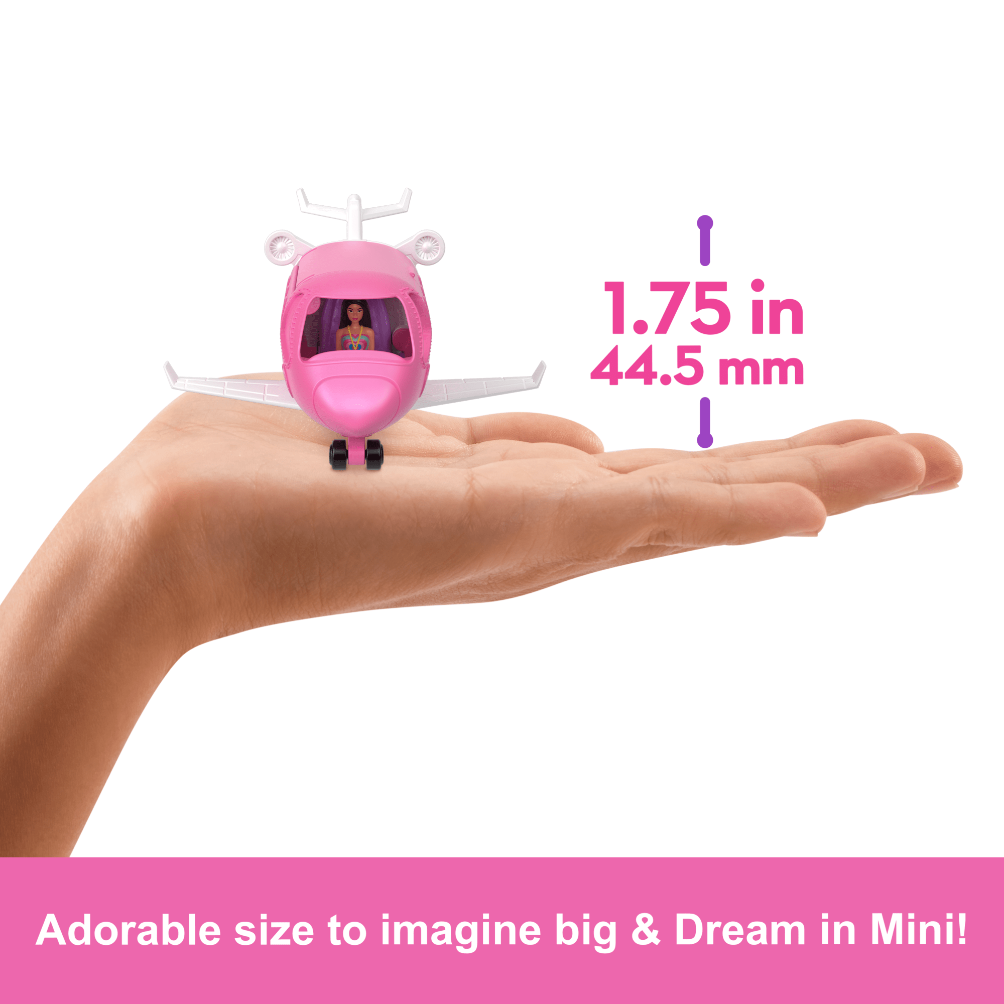 Barbie Mini Barbieland Doll & Vehicle Set With 1.5-inch Doll & Dreamplane With Color-Change - Image 4