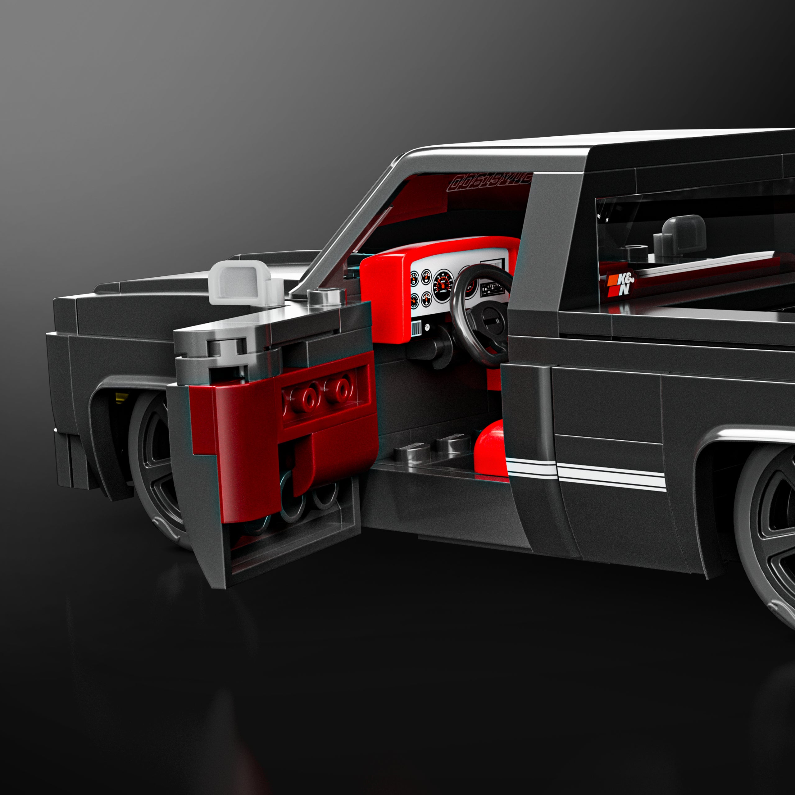 Mattel Brick Shop Hot Wheels Jogo de Construção Speed '83 Chevy Silverado - Image 6