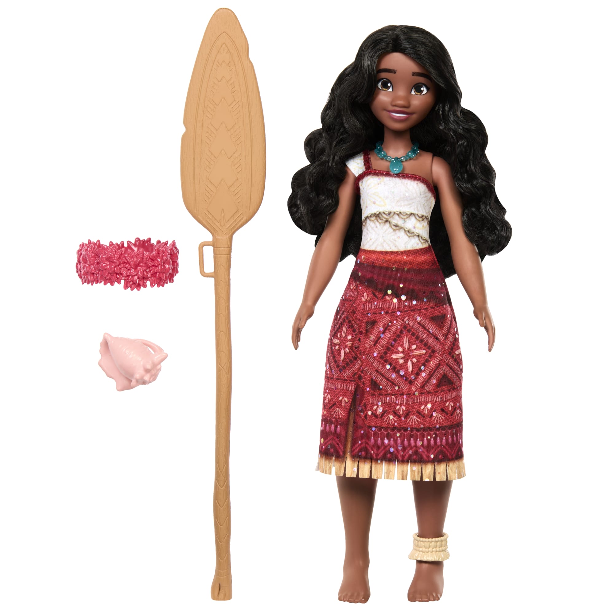 Disney Moana 2 Singing Adventure Moana Doll & Accessories. Sings We're Back in English - Image 5