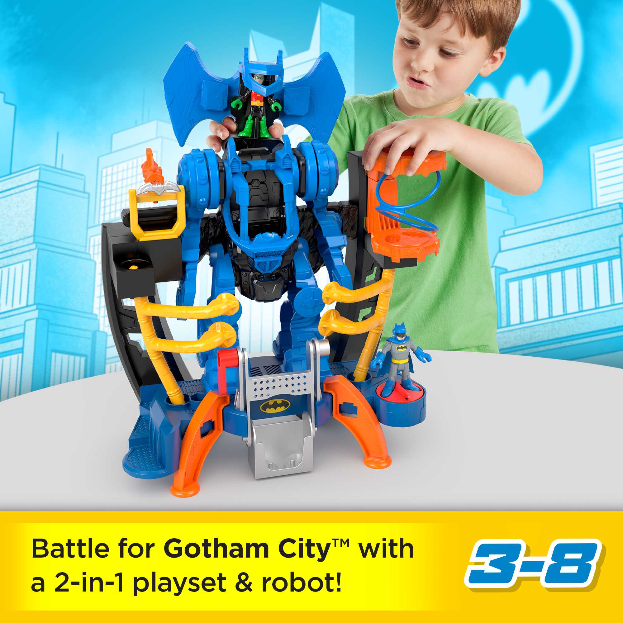 Imaginext DC Super Friends Batman Playset. Robo Command Center With Detachable 10-Inch Robot - Image 2