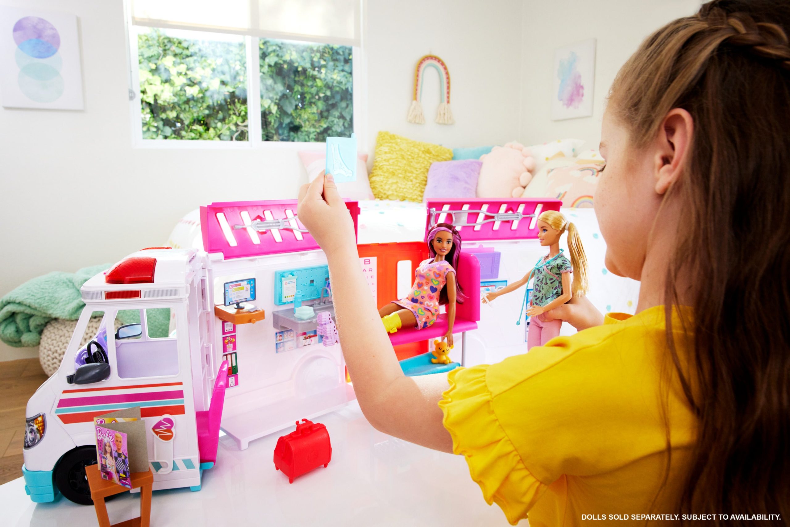 Barbie Toys. Transforming Ambulance And Clinic Playset. 20+ Accessories. Care Clinic - Image 2