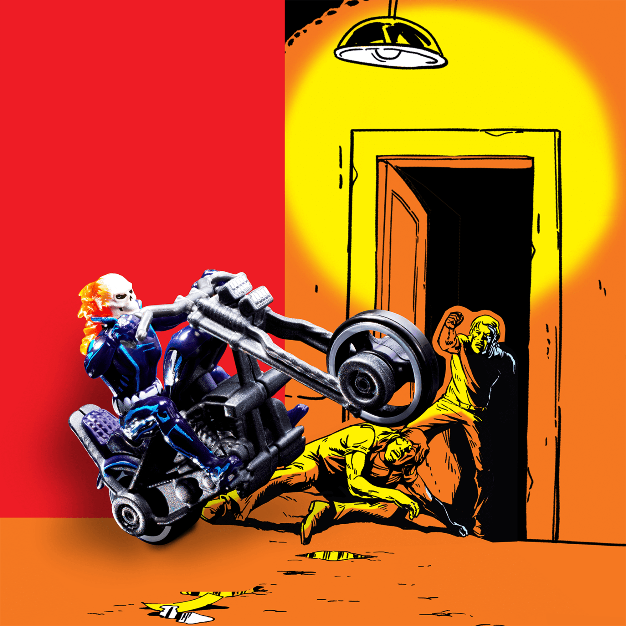 Hot Wheels MARVEL Ghost Rider Motorcycle & Figure Collectible - Image 9