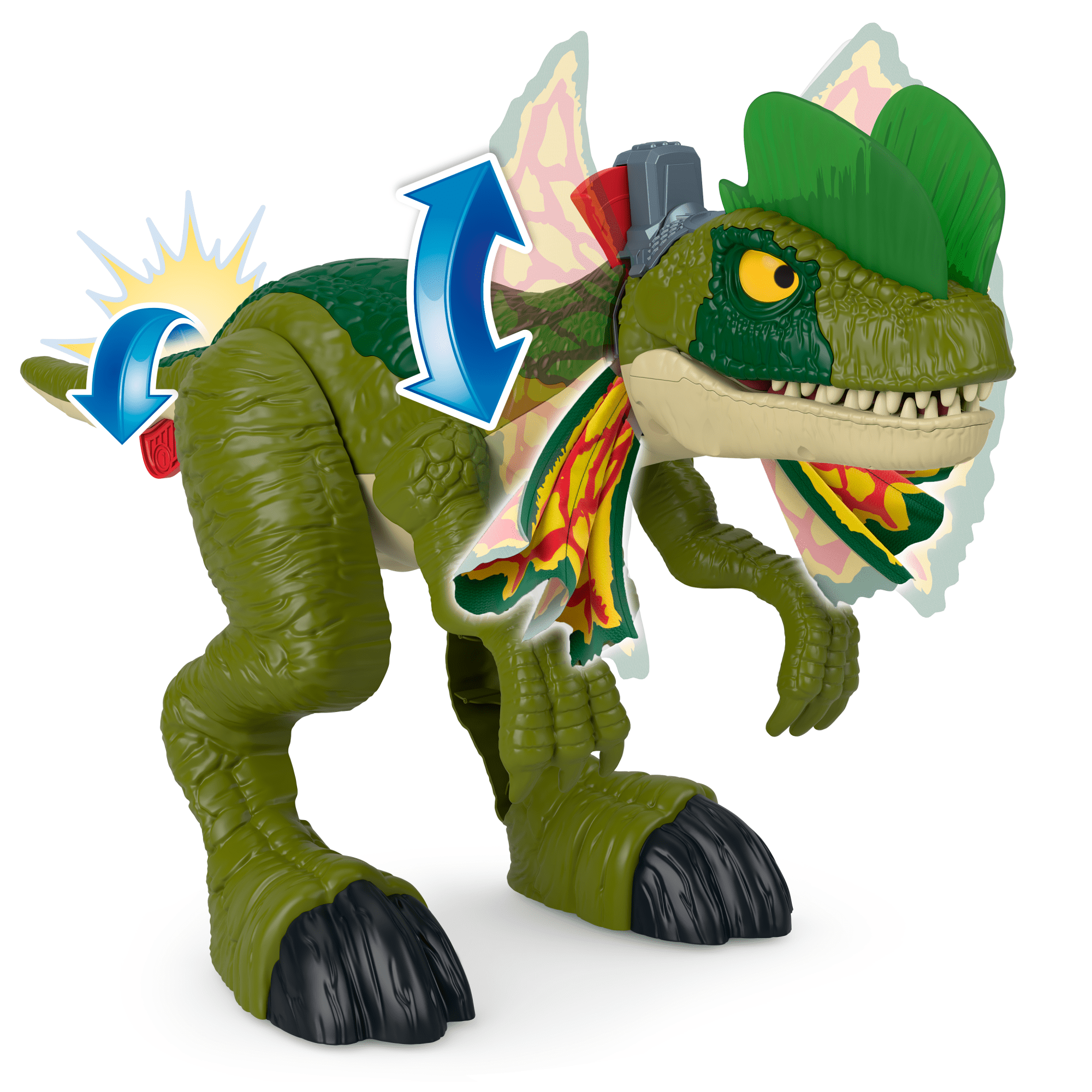 Imaginext Jurassic World Dinosaurio de Juguete Dilophosaurus - Image 3