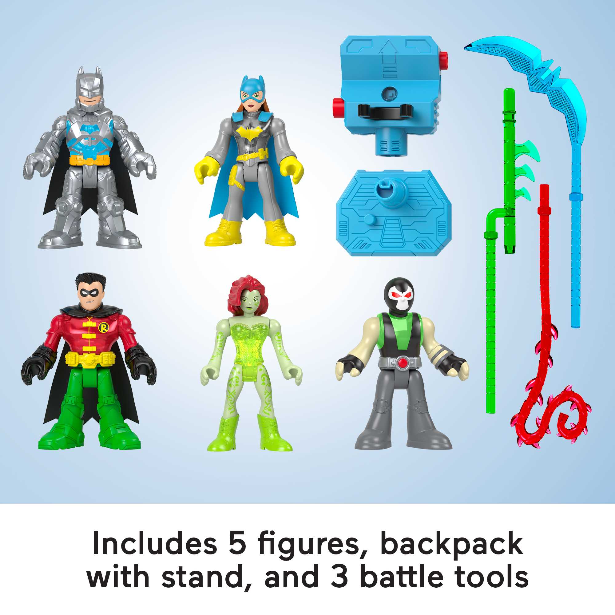 Imaginext DC Super Friends Batman Battle Multipack. 9-Piece Figure Set With Lights For Preschool Kids - Image 5