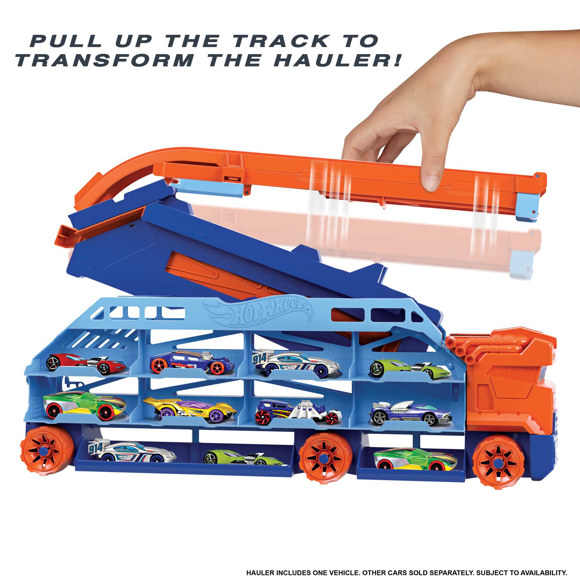 Hot Wheels City Speed Drop Transport Hauler. includes 1 Car - Image 2