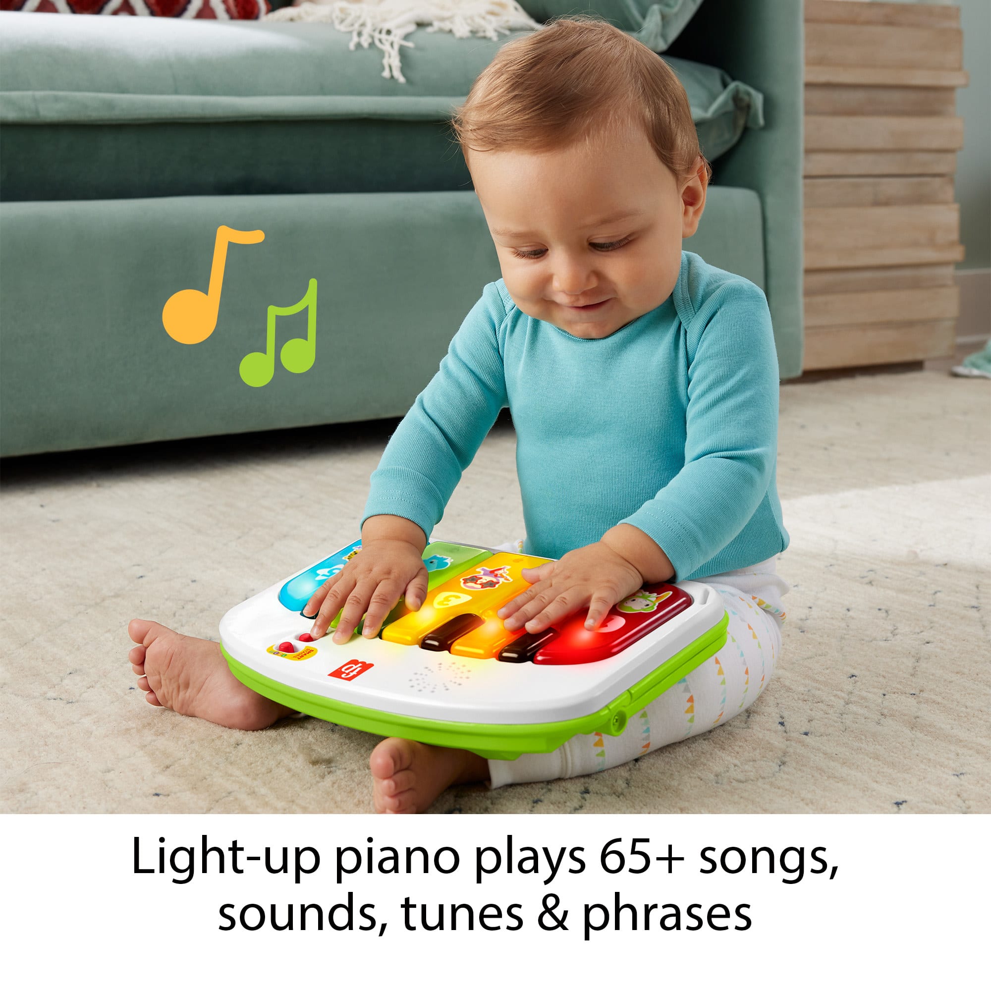 Fisher-Price Baby Chair. Deluxe Sit-Me-Up Seat With Kick & Play Piano Learning Toy & Snack Tray - Image 4