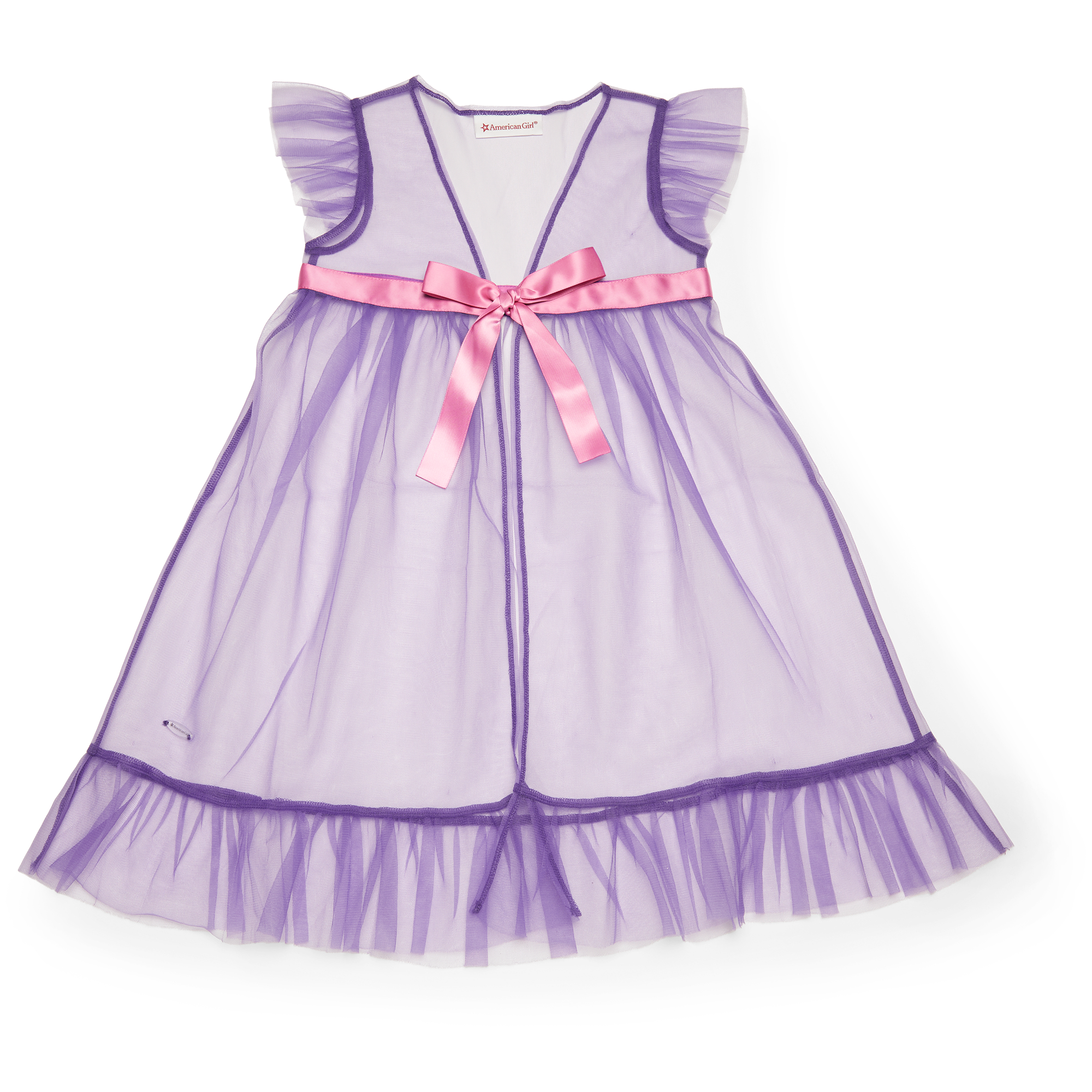 Royal Ruffles Nightie and Robe for Little Girls & WellieWishers™ Dolls - Image 6