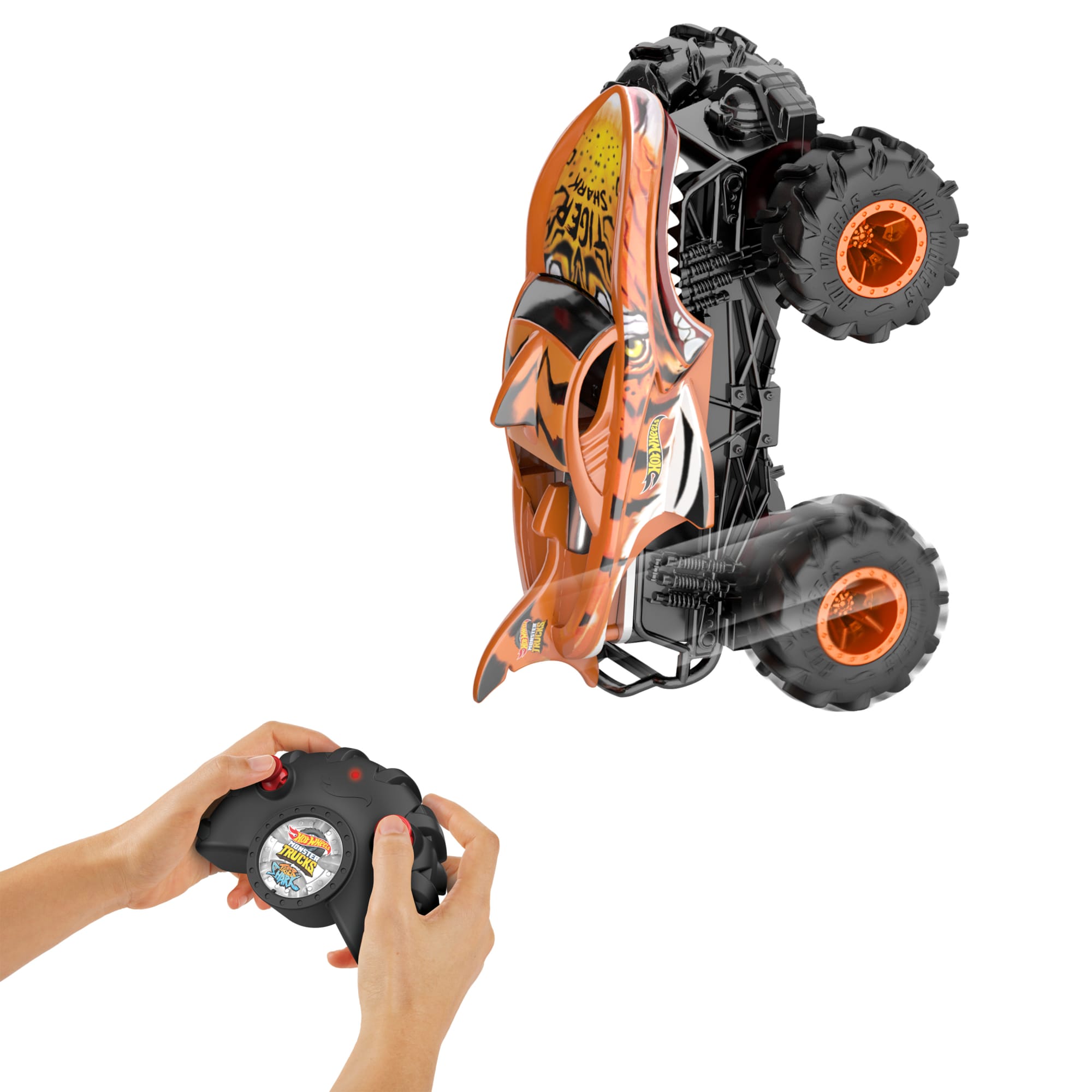 Hot Wheels RC Monster Trucks HW Tiger Shark RC in 1:24 Scale. Remote-Control Toy Truck - Image 5