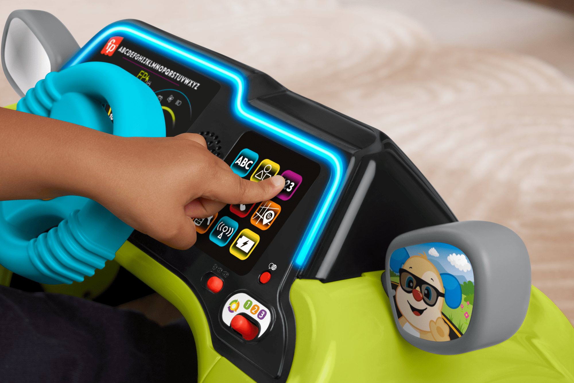 Fisher-Price Laugh & Learn Sit & Steer Driver Activity Center Baby & Toddler Learning Toy. Multilanguage Version - Image 4