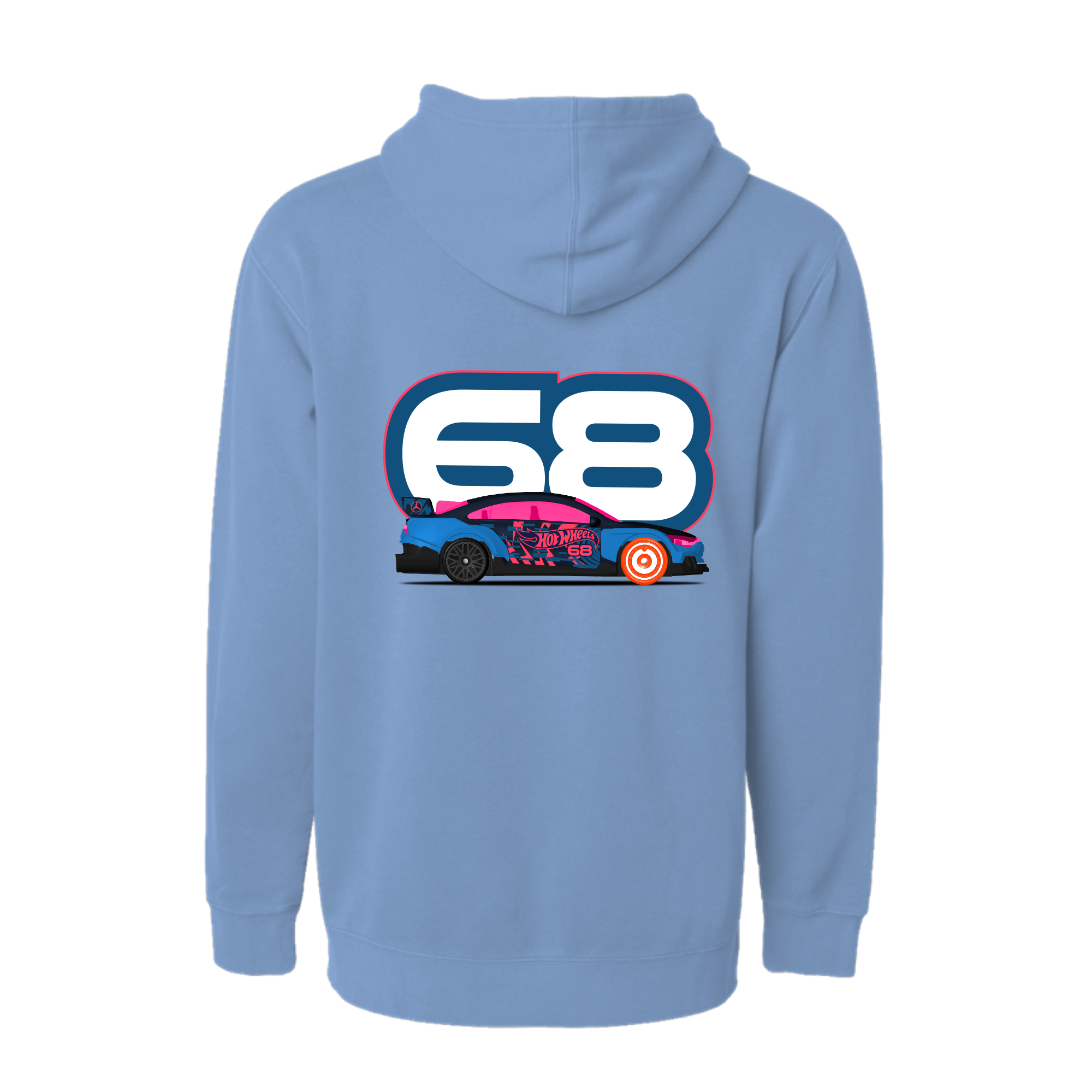 Hot Wheels x Mercedes Benz Embroidered Blue Hoodie - Image 2