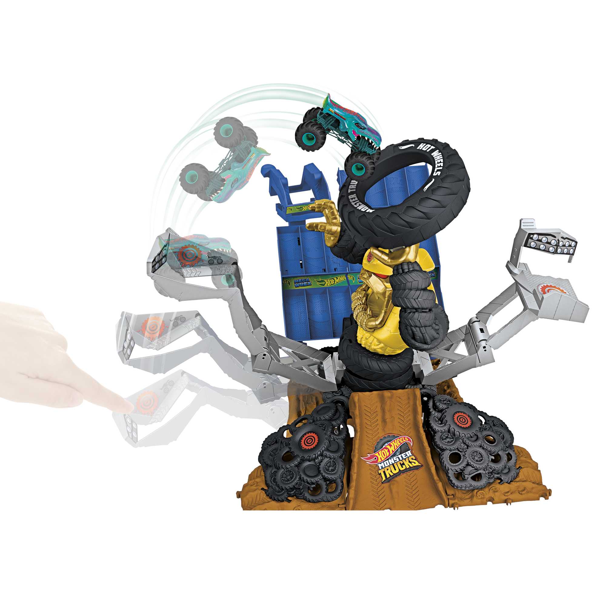 Hot Wheels Mt Arena Smashers Combat MEGA-Wrex Contre Crushzilla - Image 2