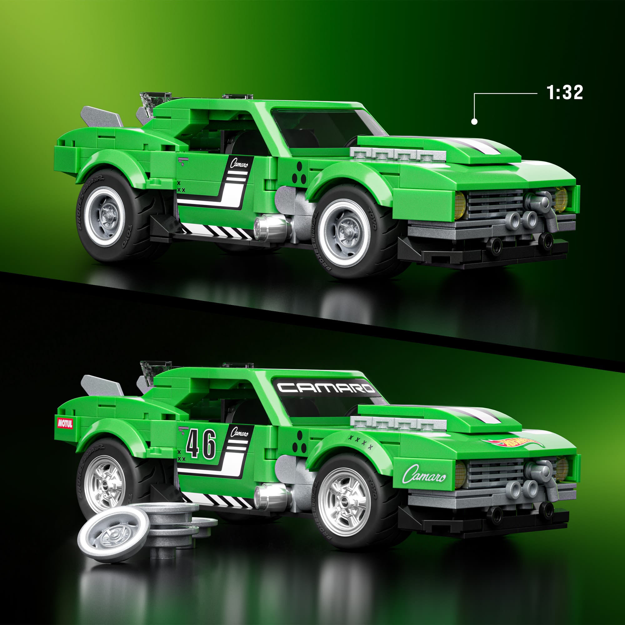 Mattel Brick Shop Hot Wheels Custom '68 Camaro Building Set - Image 3