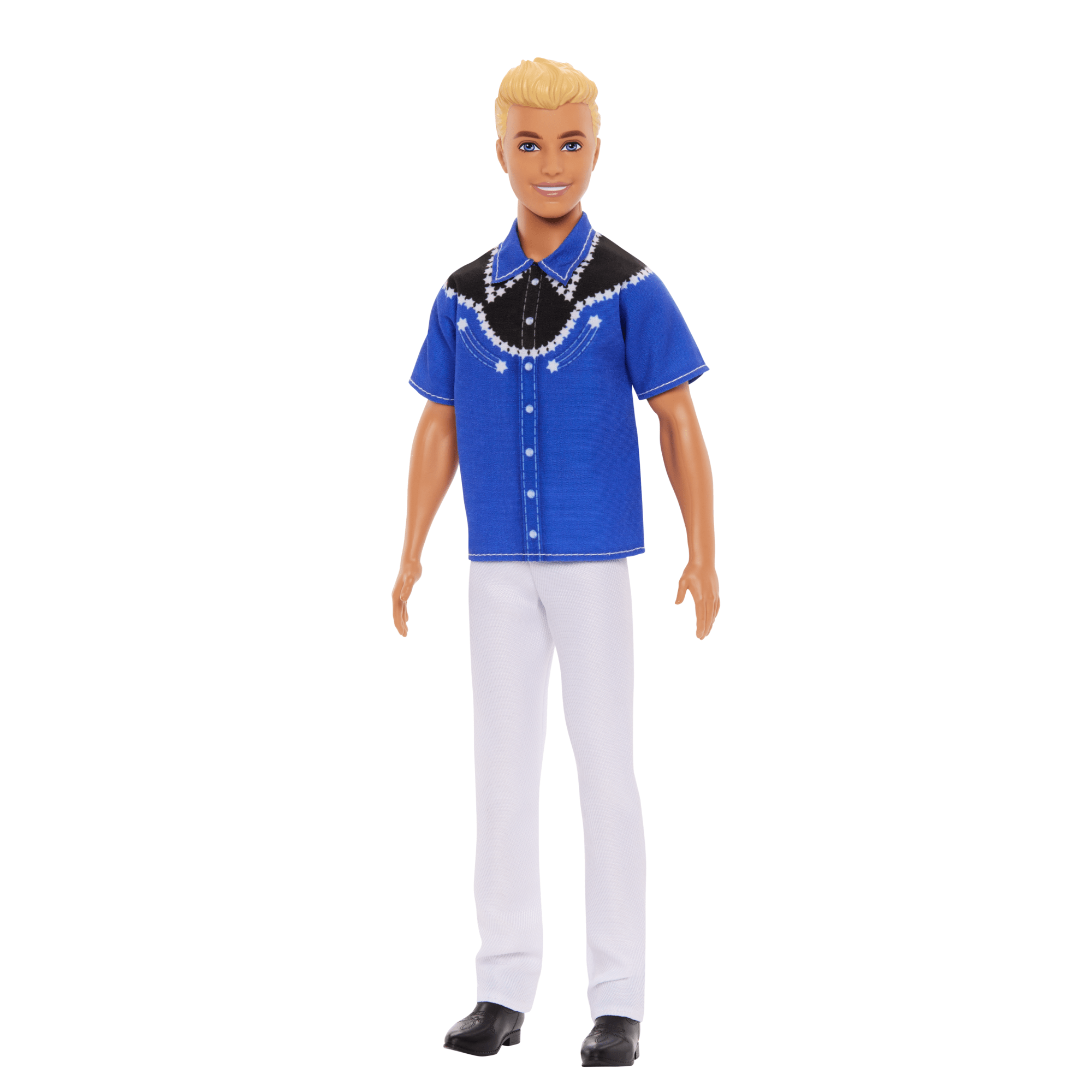 Barbie Fashionista Muñeco Ken Camisa Azul con Negro