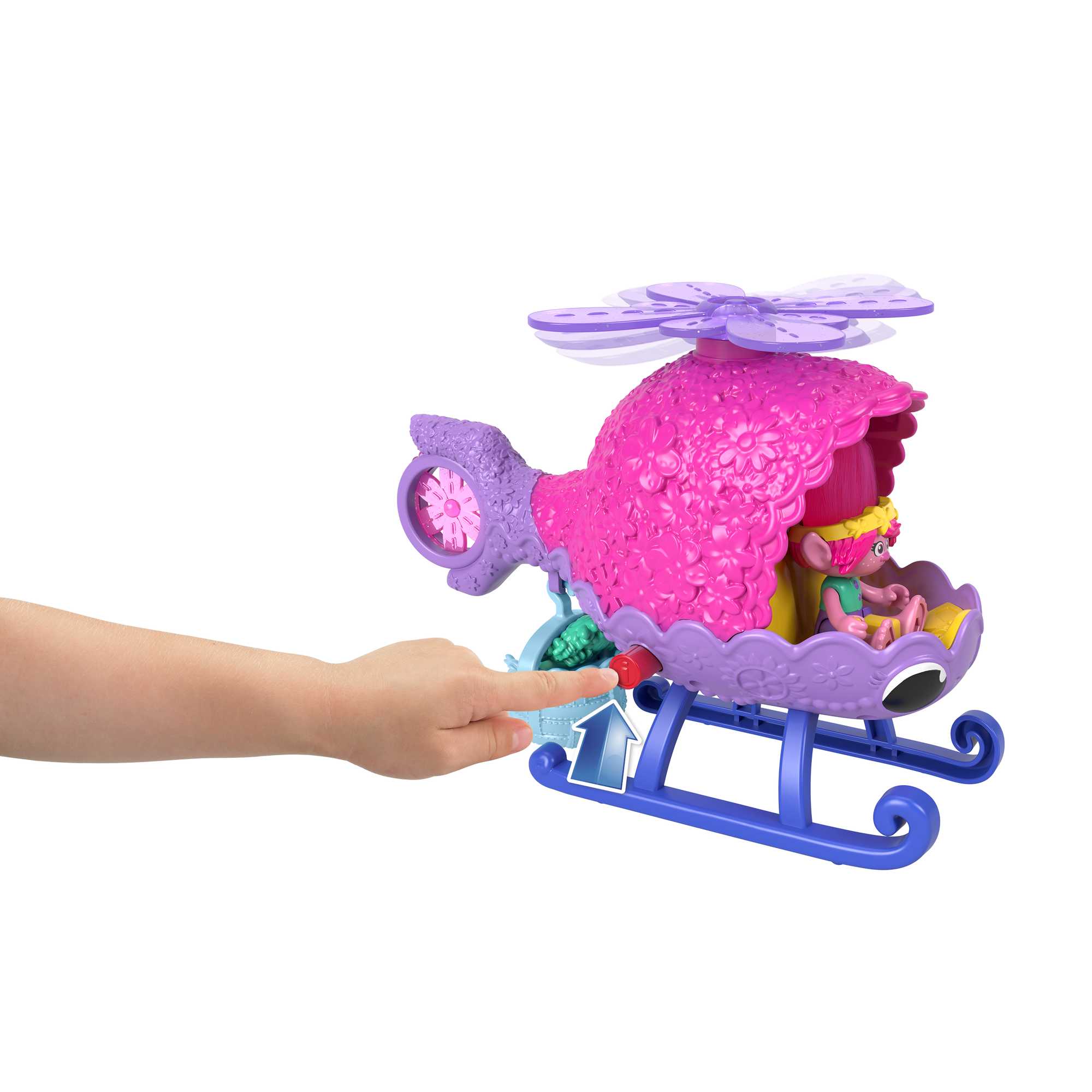 Imaginext Dreamworks Trolls L'Hélico de Poppy. Fig.. Véh.. 4 Élém. - Image 2