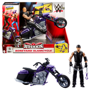 WWE Wrekkin' Slamcycle Vehicle & Undertaker Action Figure. Toy Morotcycle With Breakaway Parts