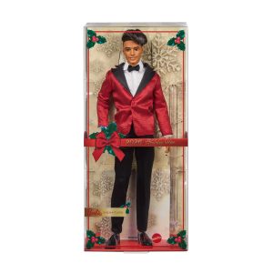 Barbie Signature 2026 Holiday Ken Doll with Black Hair