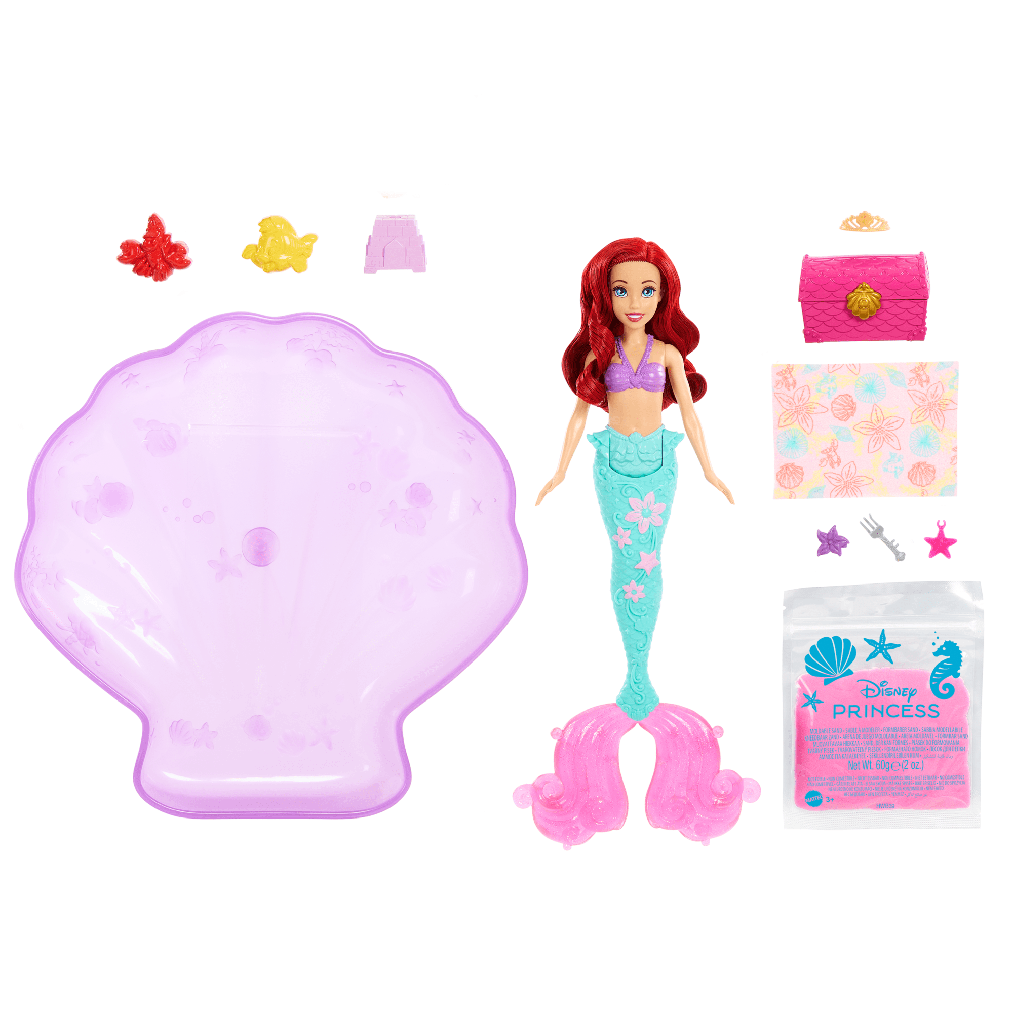 Disney Princess Ariel Doll & Pool Set With Moldable Sand. inspired By Disney The Little Mermaid - Image 6