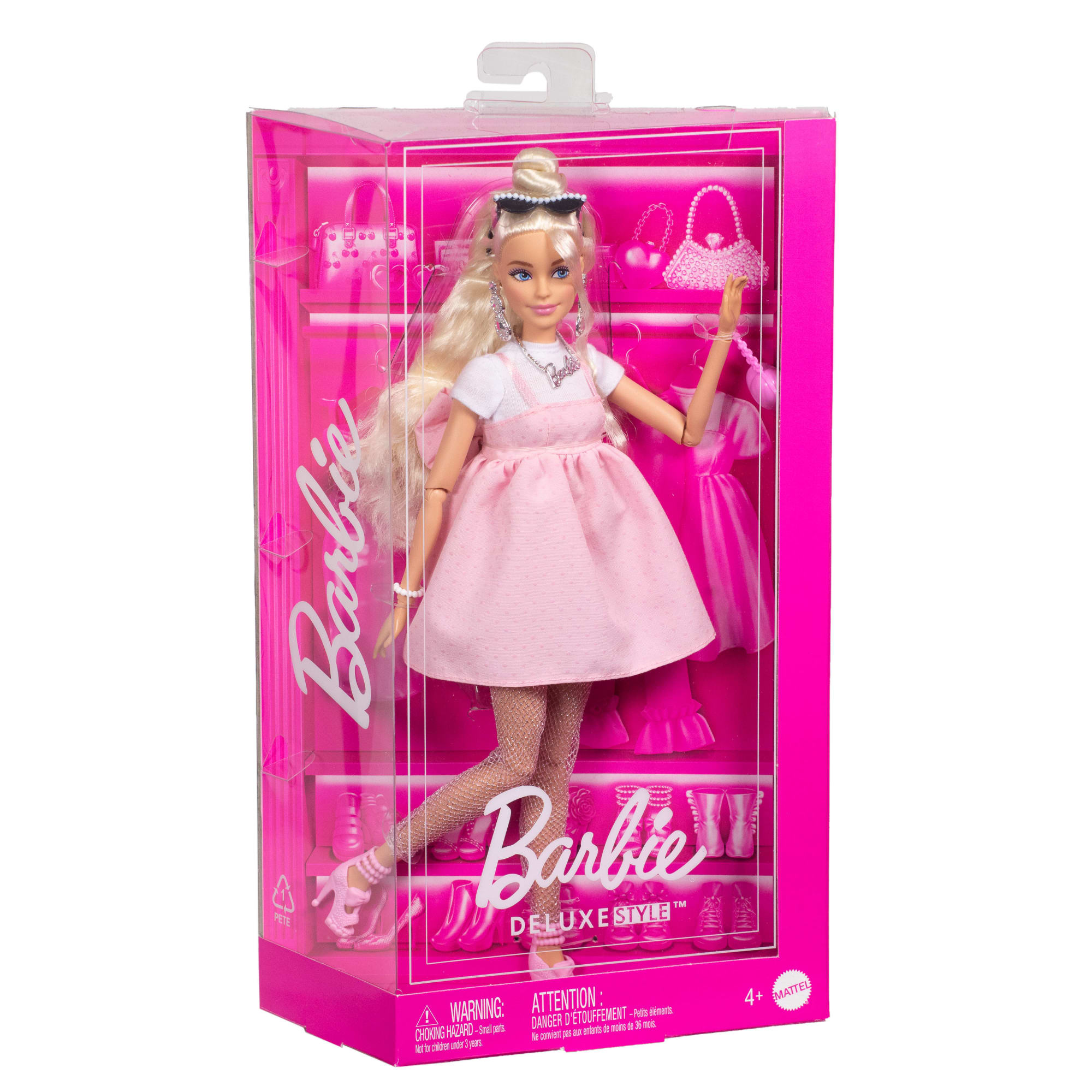 Barbie Fashionista Muñeca Deluxe Vestido Rosa con Moño - Image 6