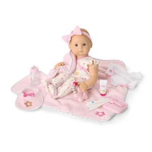 Bitty Baby® Doll #6 with red hair Care & Play Set