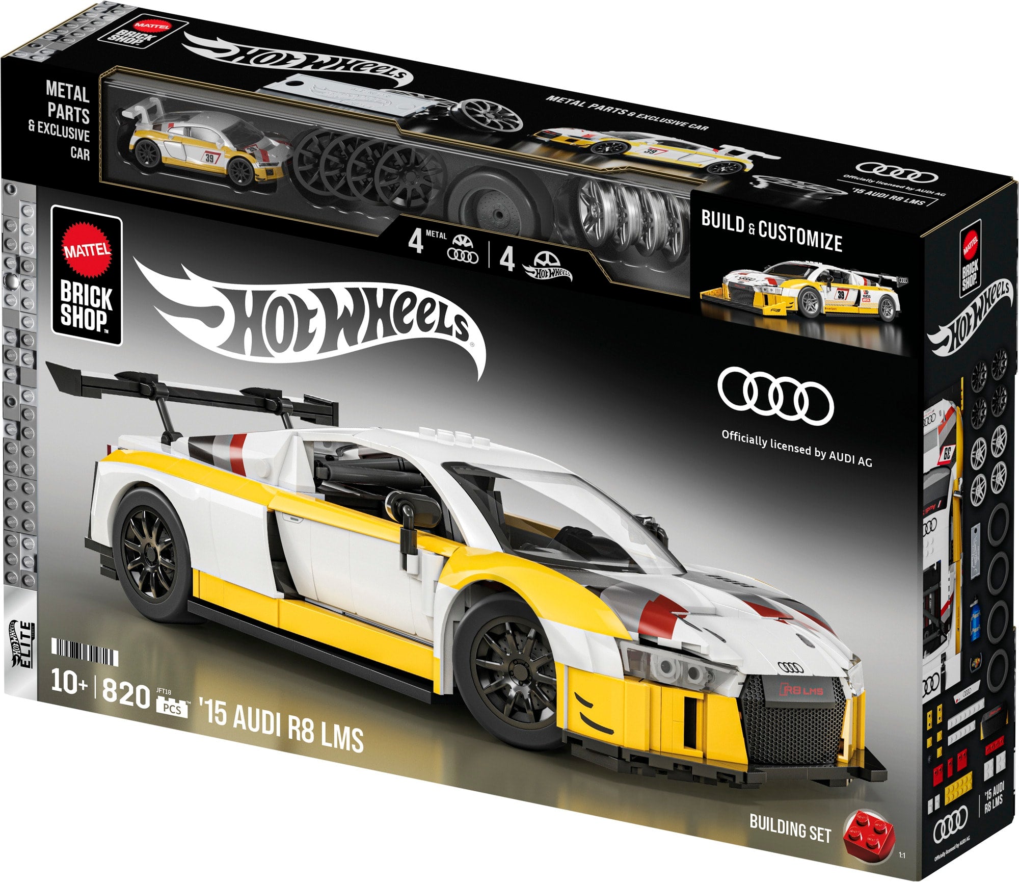 Mattel Brick Shop Hot Wheels '15 Audi R8 LMS Building Set - Image 8