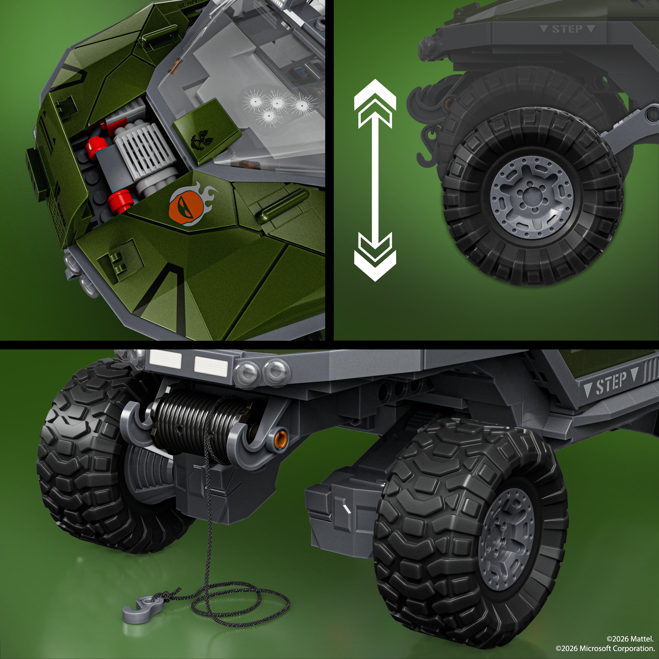Mattel Brick Shop Hot Wheels Elite Halo® UNSC M12 Warthog. Juguete de Construcción con Detalles Auténticos y Personalización (935 piezas) para Adultos Coleccionistas - Image 6