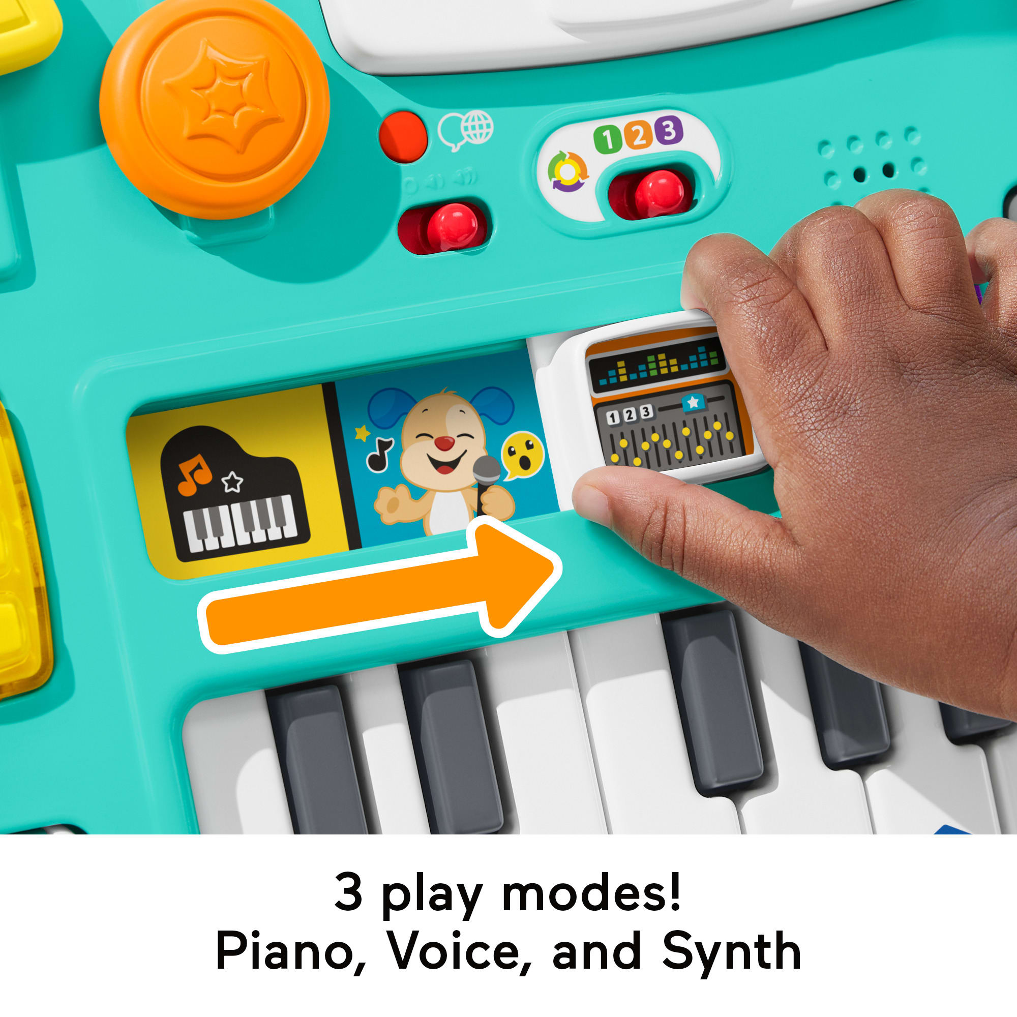 Fisher-Price Laugh & Learn Mix & Learn DJ Table Musical Learning Toy For Baby & Toddler. Multilanguage Version - Image 4