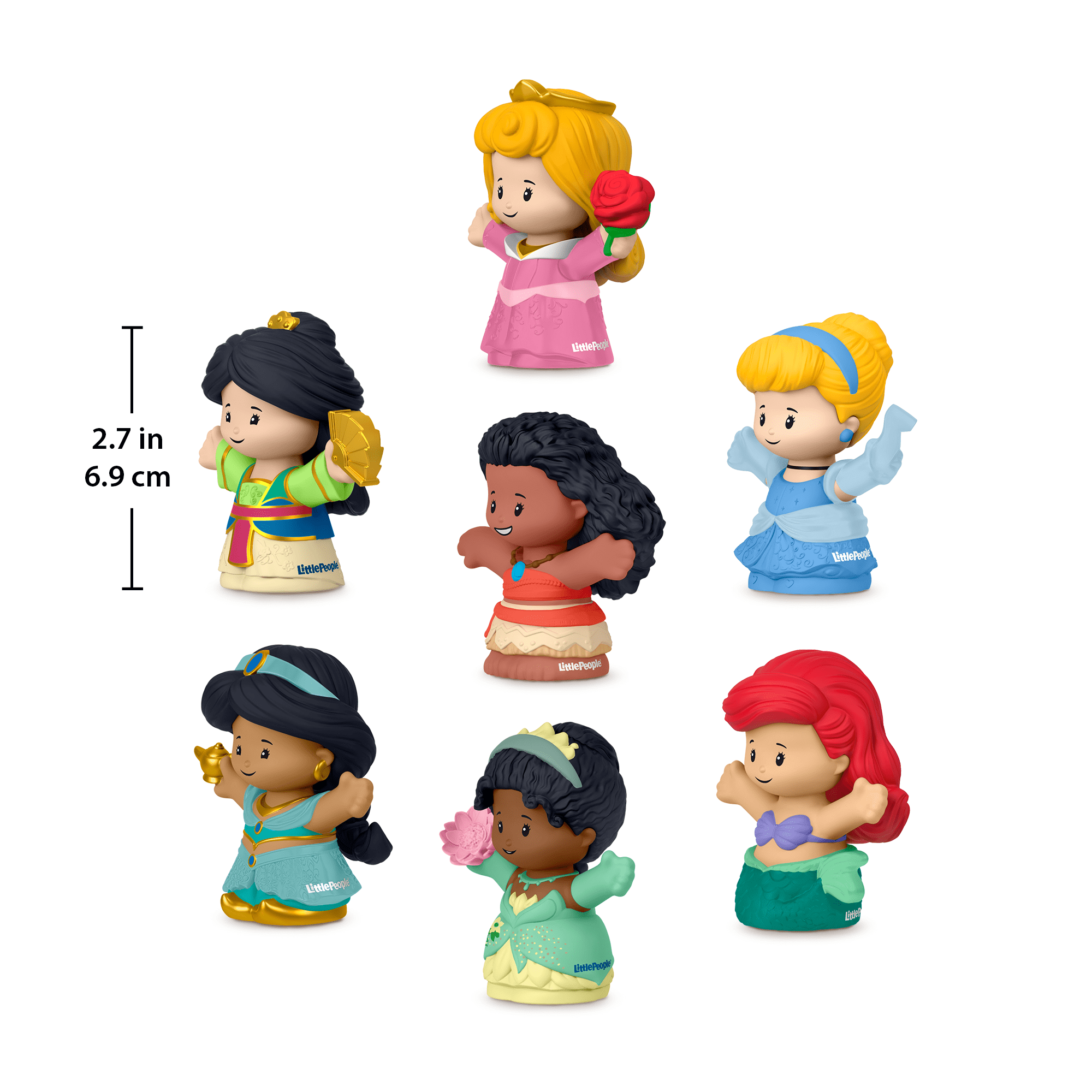 Fisher-Price Little People Disney Princess Toys. 7-Figure Pack For Toddlers And Preschool Kids - Image 4