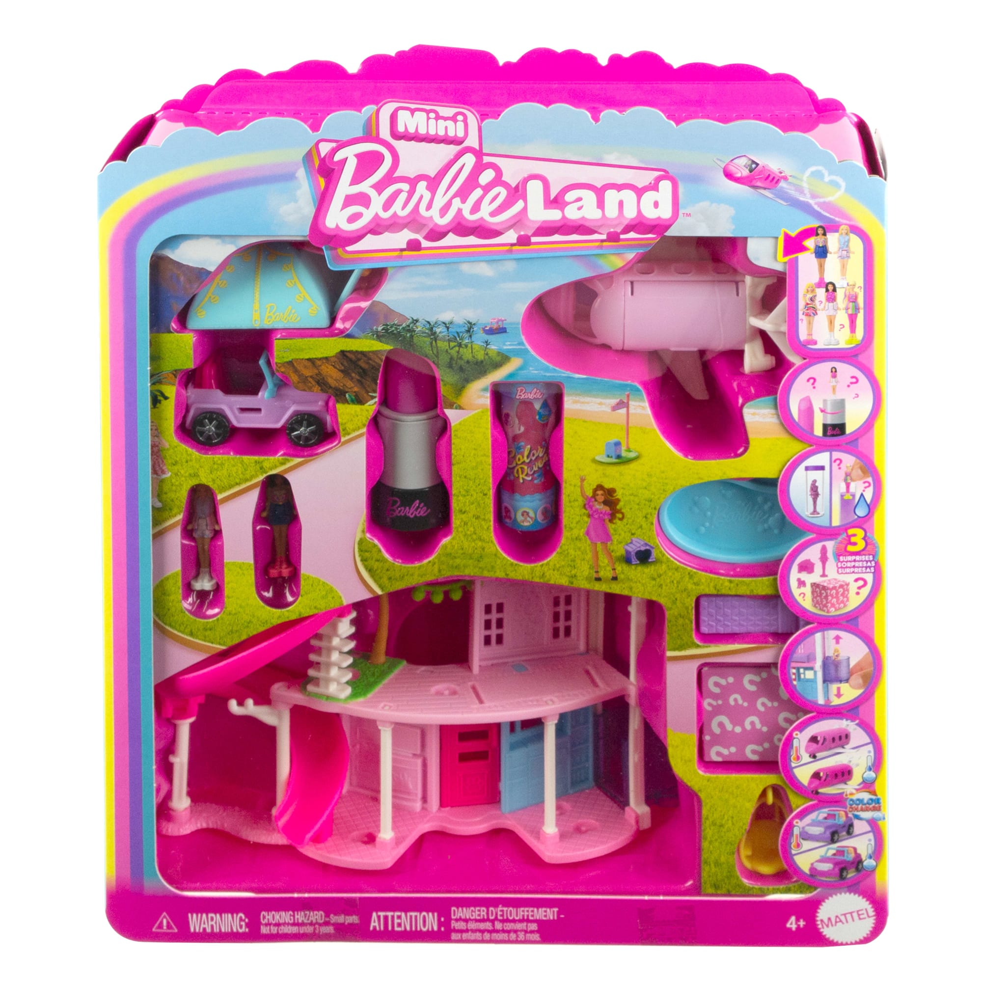 Barbie Mini Barbieland Dreamhouse & 2-Vehicle Playset With 5 1.5-inch Dolls. Furniture & Accessories - Image 6