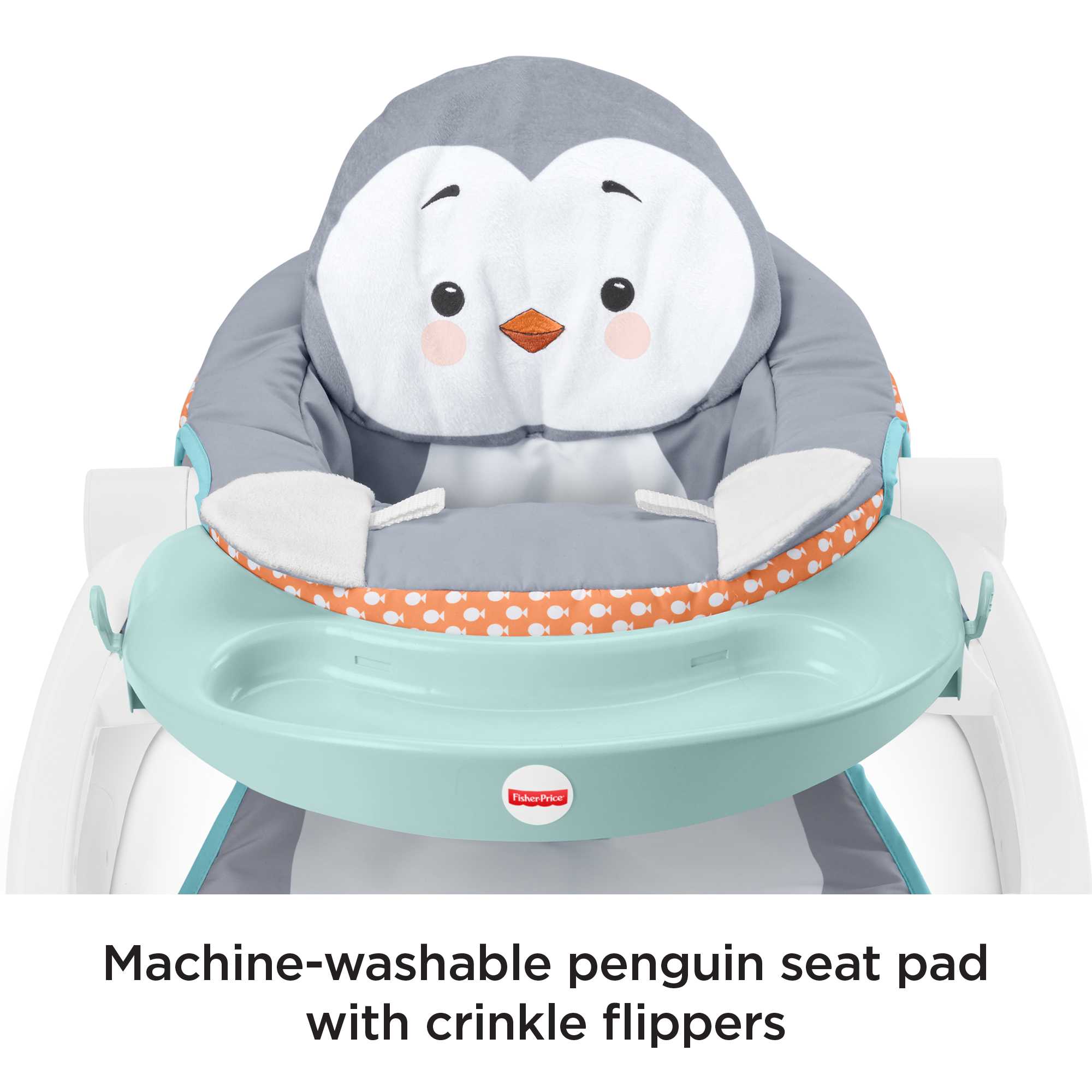 Fisher-Price Sit-Me-Up Floor Seat Portable Baby Chair With Snack Tray & Toys. Penguin Island - Image 4