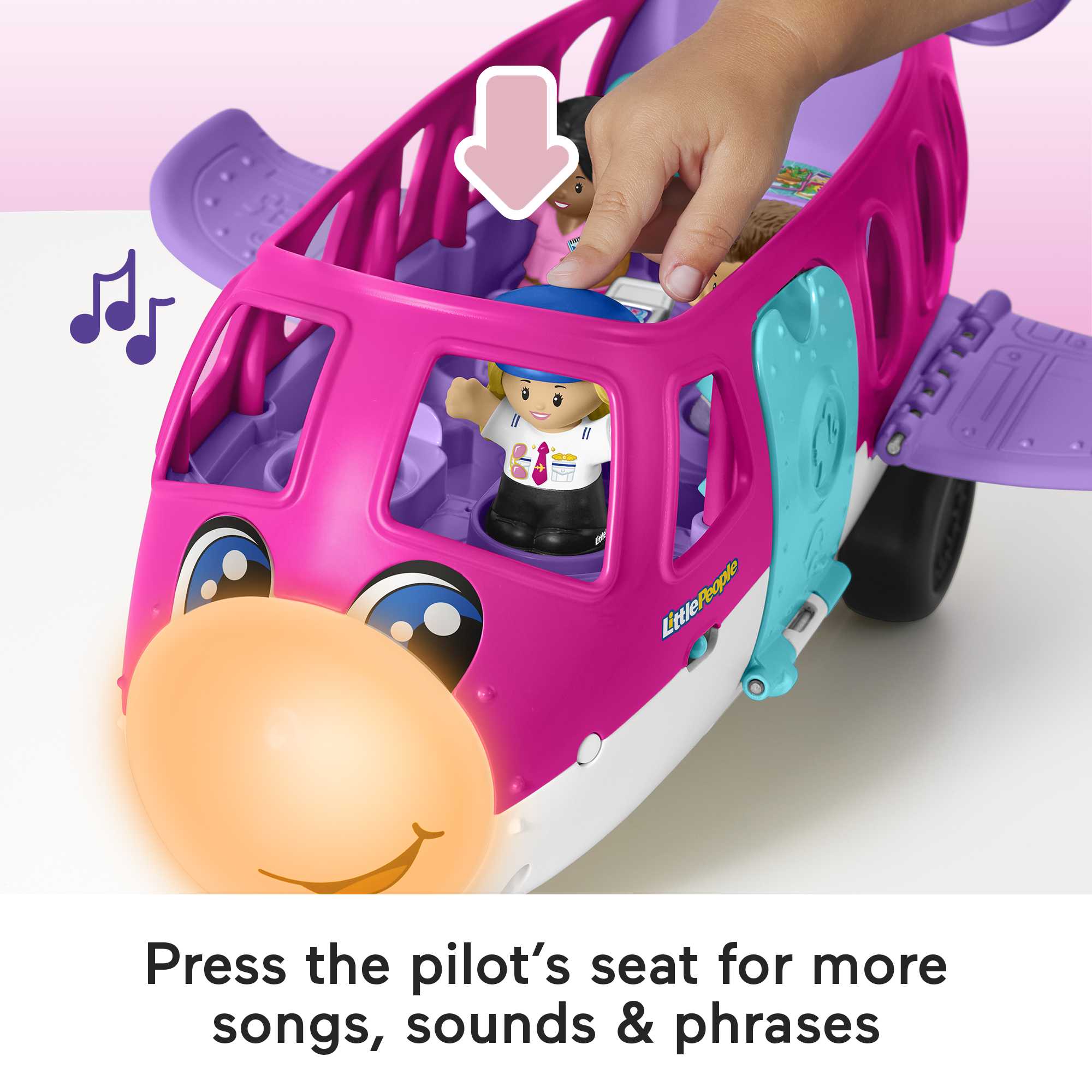 Little People Barbie Toy Airplane With Lights Music And 3 Figures. Little Dream Plane. Toddler Toys - Image 4