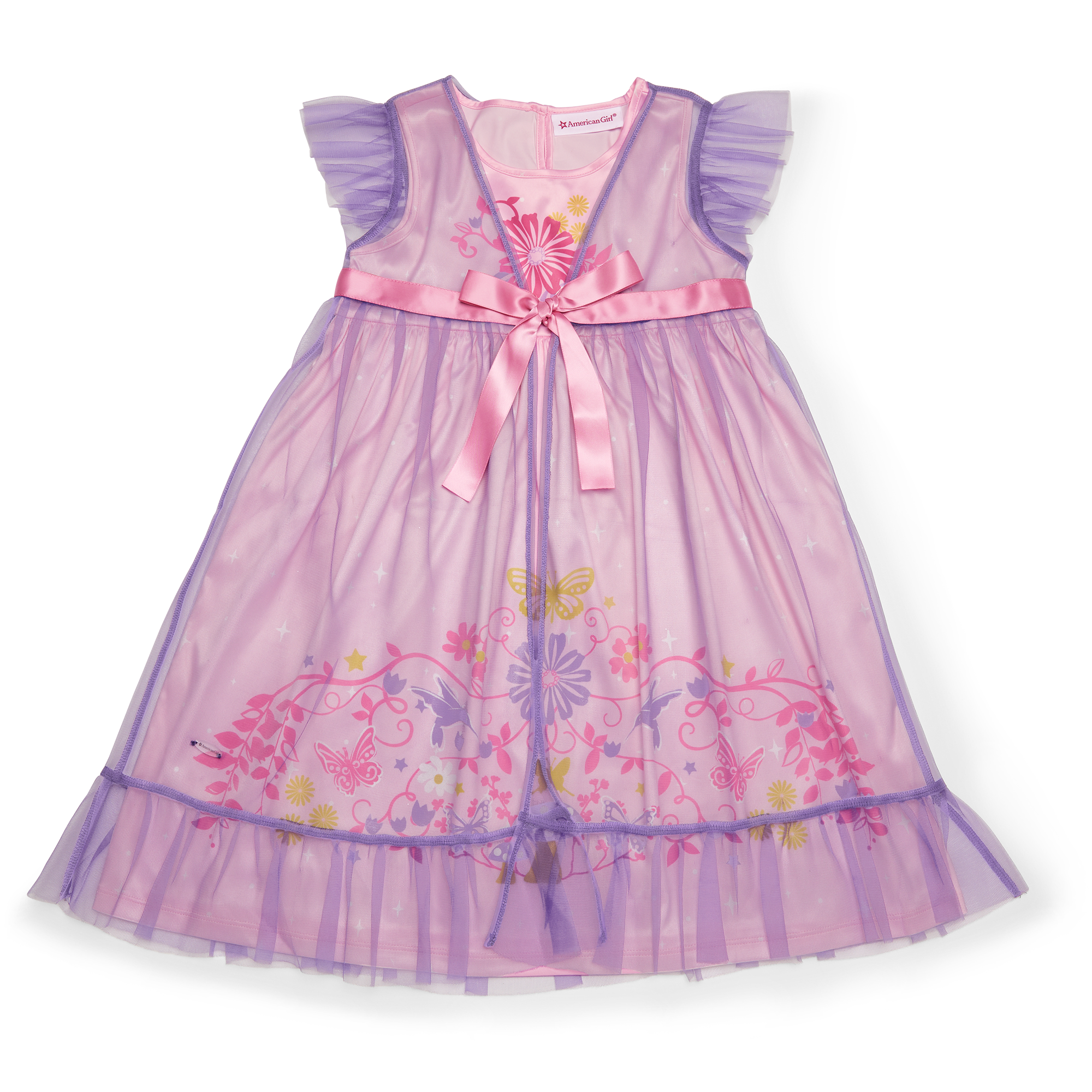 Royal Ruffles Nightie and Robe for Little Girls & WellieWishers™ Dolls - Image 5