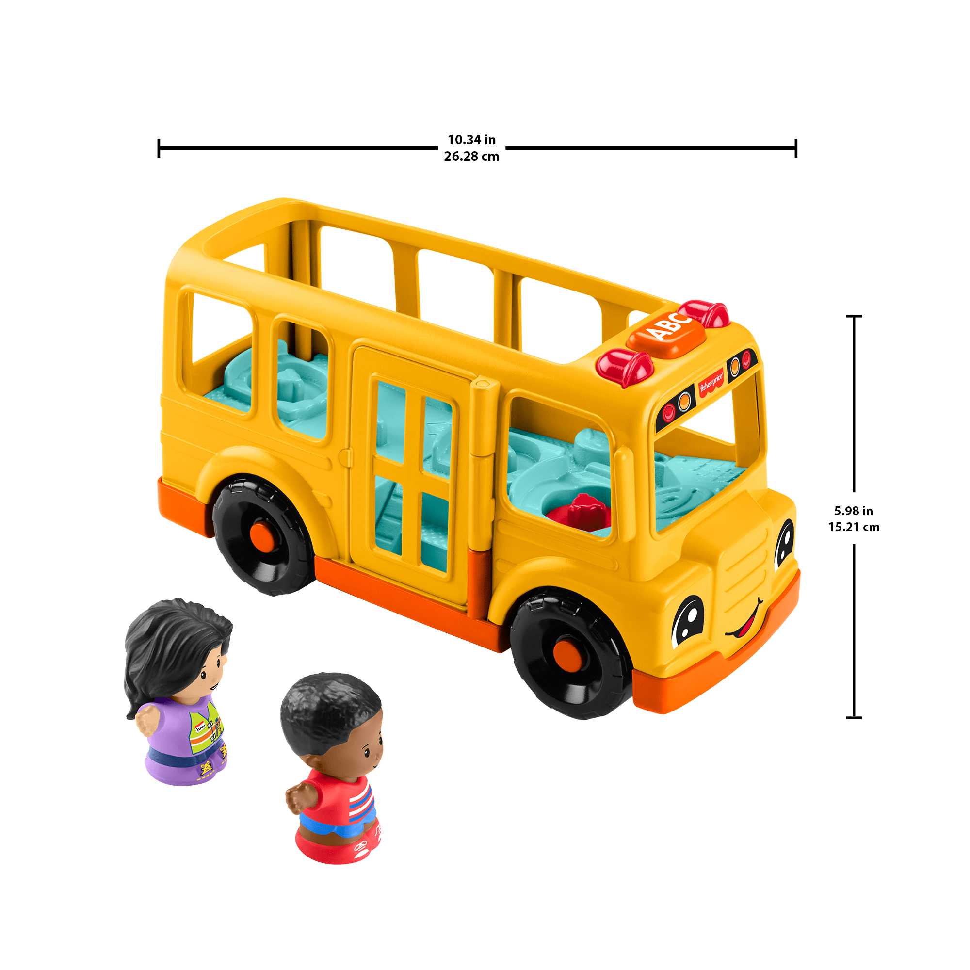 Fisher-Price Little People School Bus Musical Toddler Toy Vehicle With 2 Figures - Image 6
