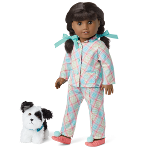 Melody's™ Plaid Pajamas & Dog (Historical Characters)