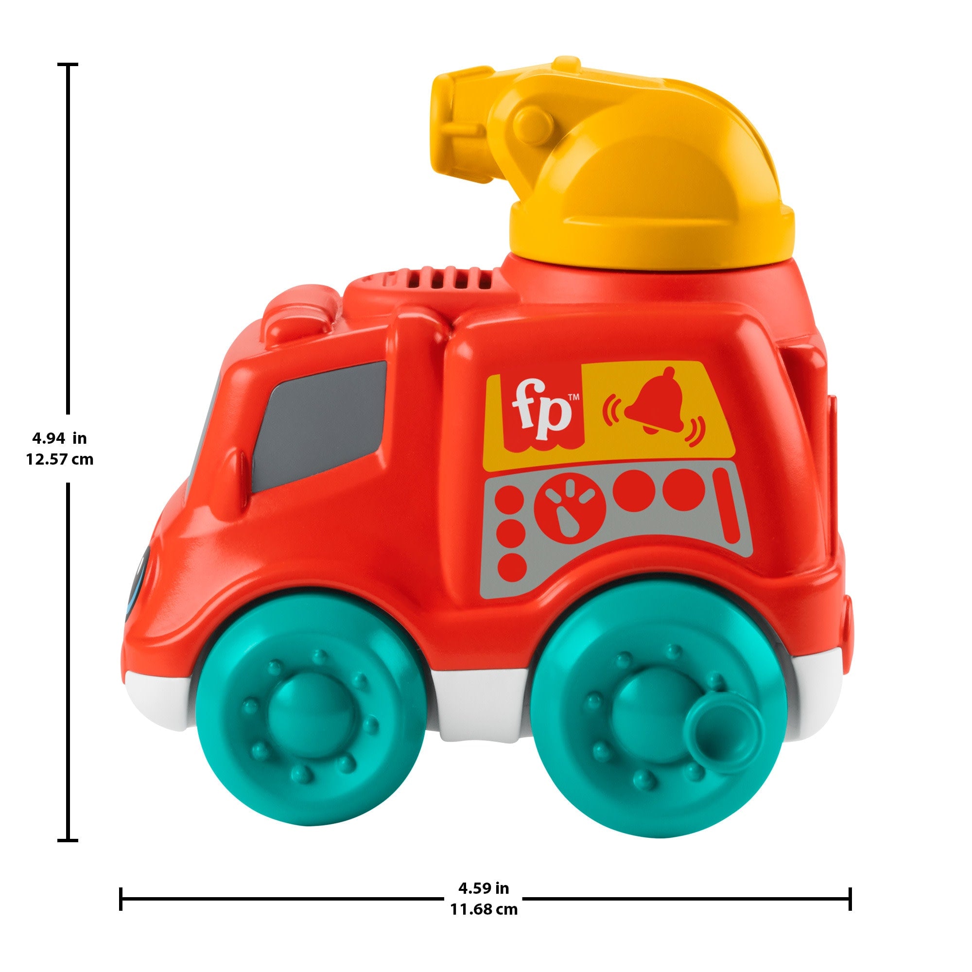 Fisher-Price Chime & Ride Fire Truck Push-Along Toy Vehicle For Infants With Fine Motor Activities - Image 6