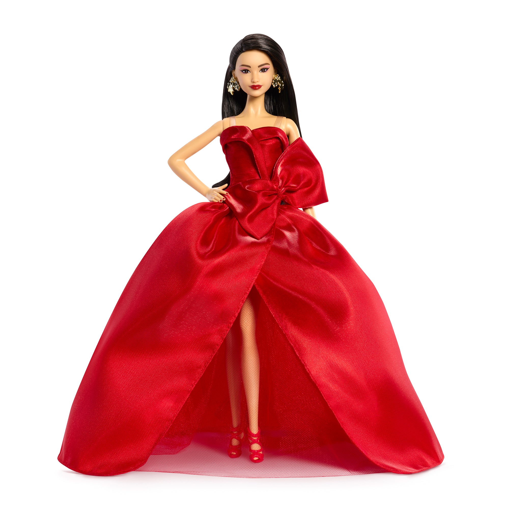 Barbie Signature 2026 Holiday Barbie Doll with Dark Brown Hair - Image 2