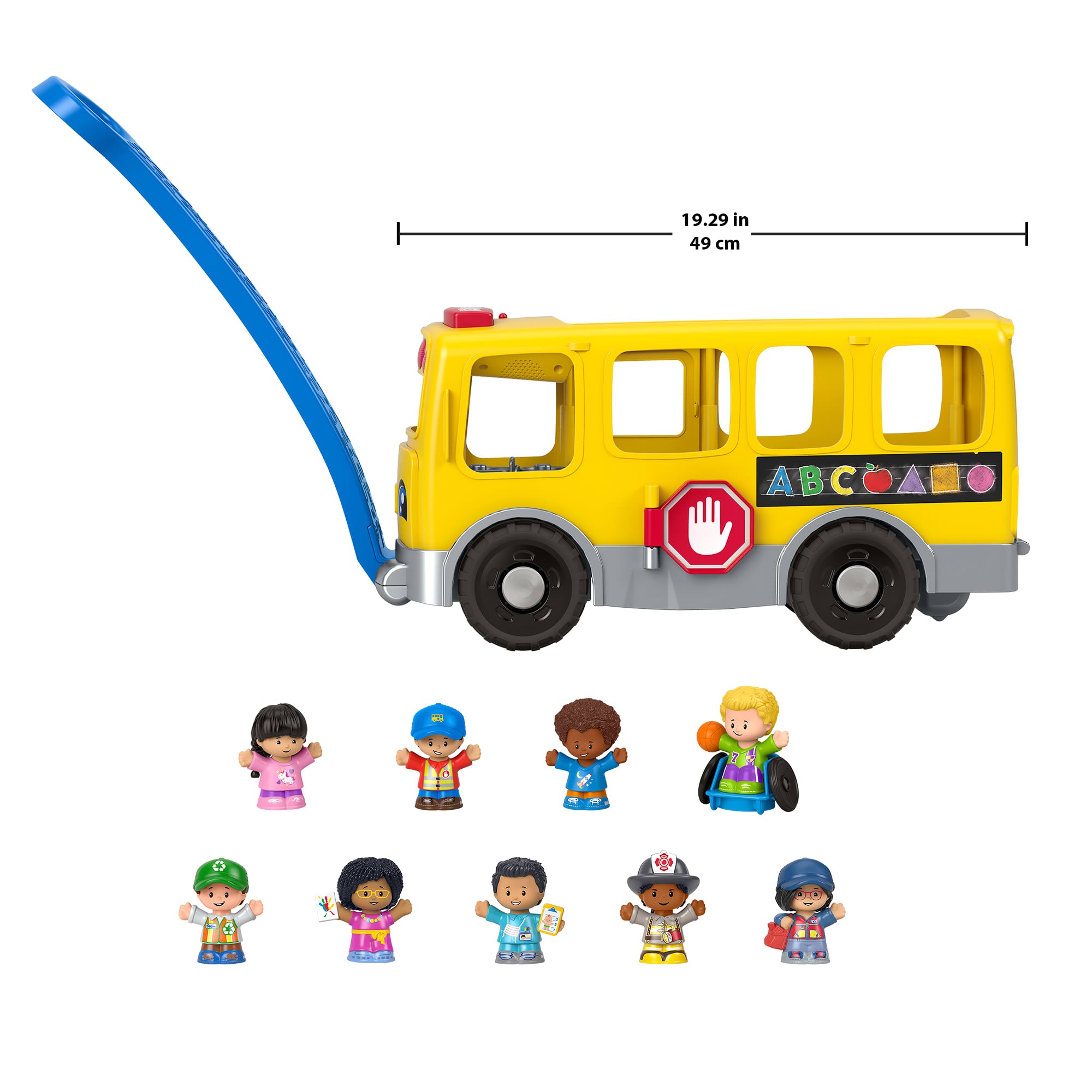 Fisher-Price Little People Big Yellow School Bus & Community Heroes Figures. Musical Toddler Toy - Image 6