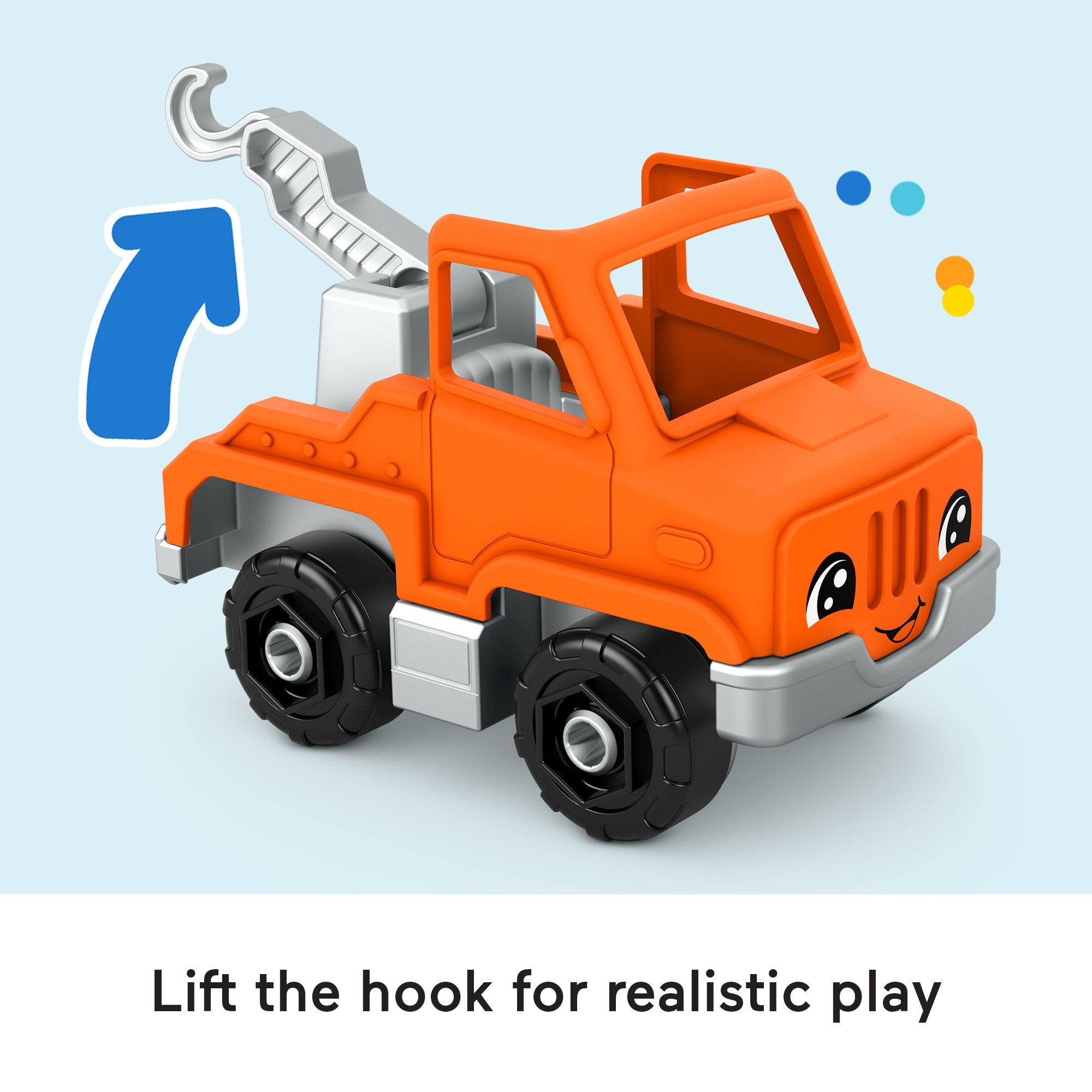 Fisher-Price Little People Help And Go Tow Truck & Figure Set For Toddlers. 2 Pieces - Image 7