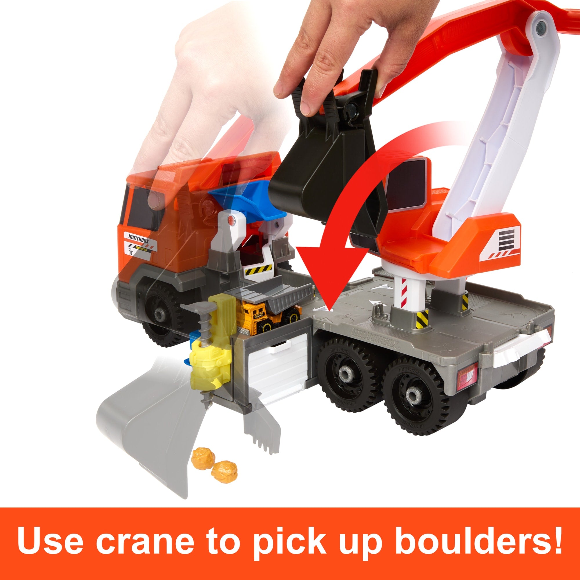 Matchbox Action Drivers Matchbox Transforming Excavator. Toy Construction Truck With 1:64 Scale Vehicle - Image 5