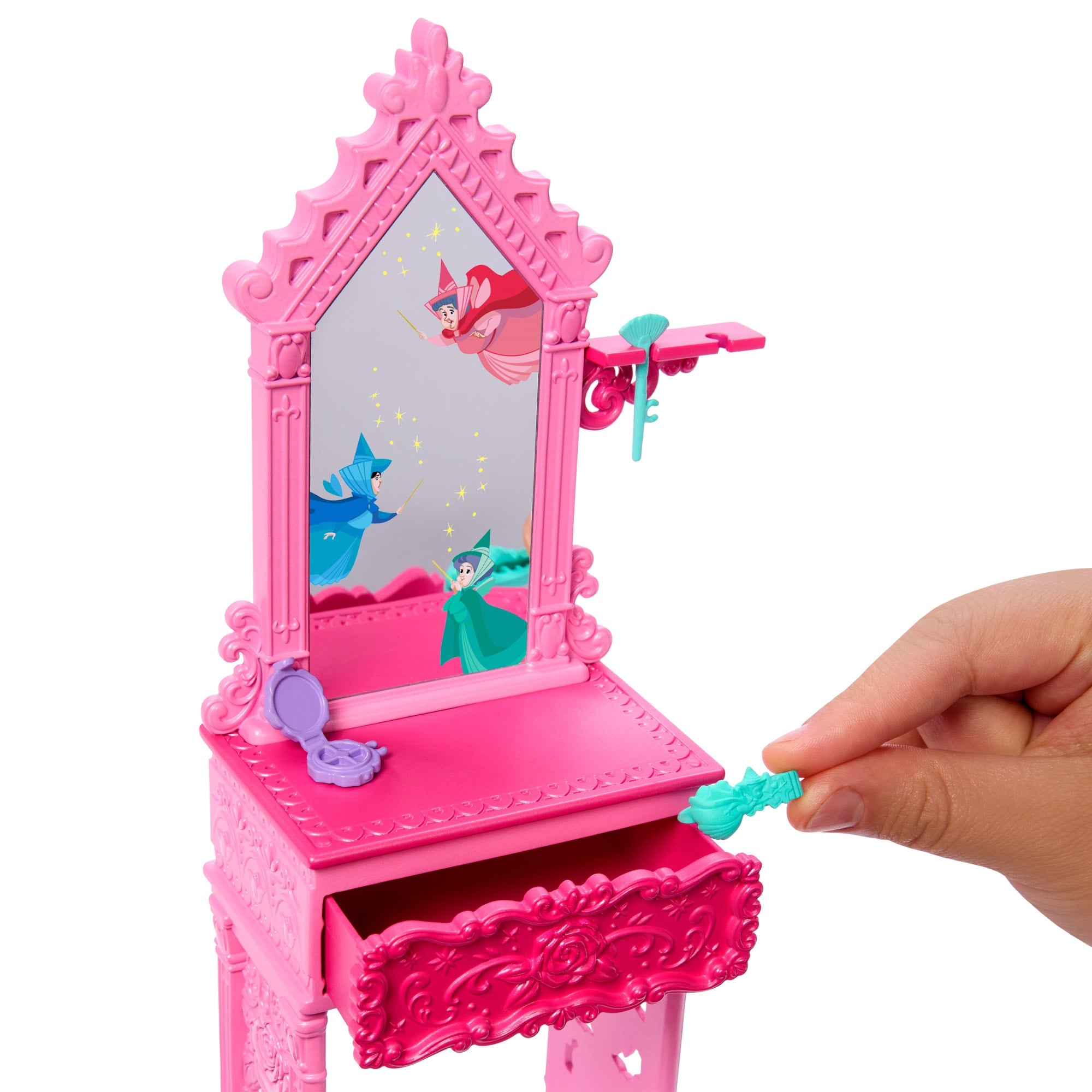Disney Princess Enchanted Stories Aurora Styling Set W/ Vanity & 9 Accessories. Inspired By Movie - Image 2