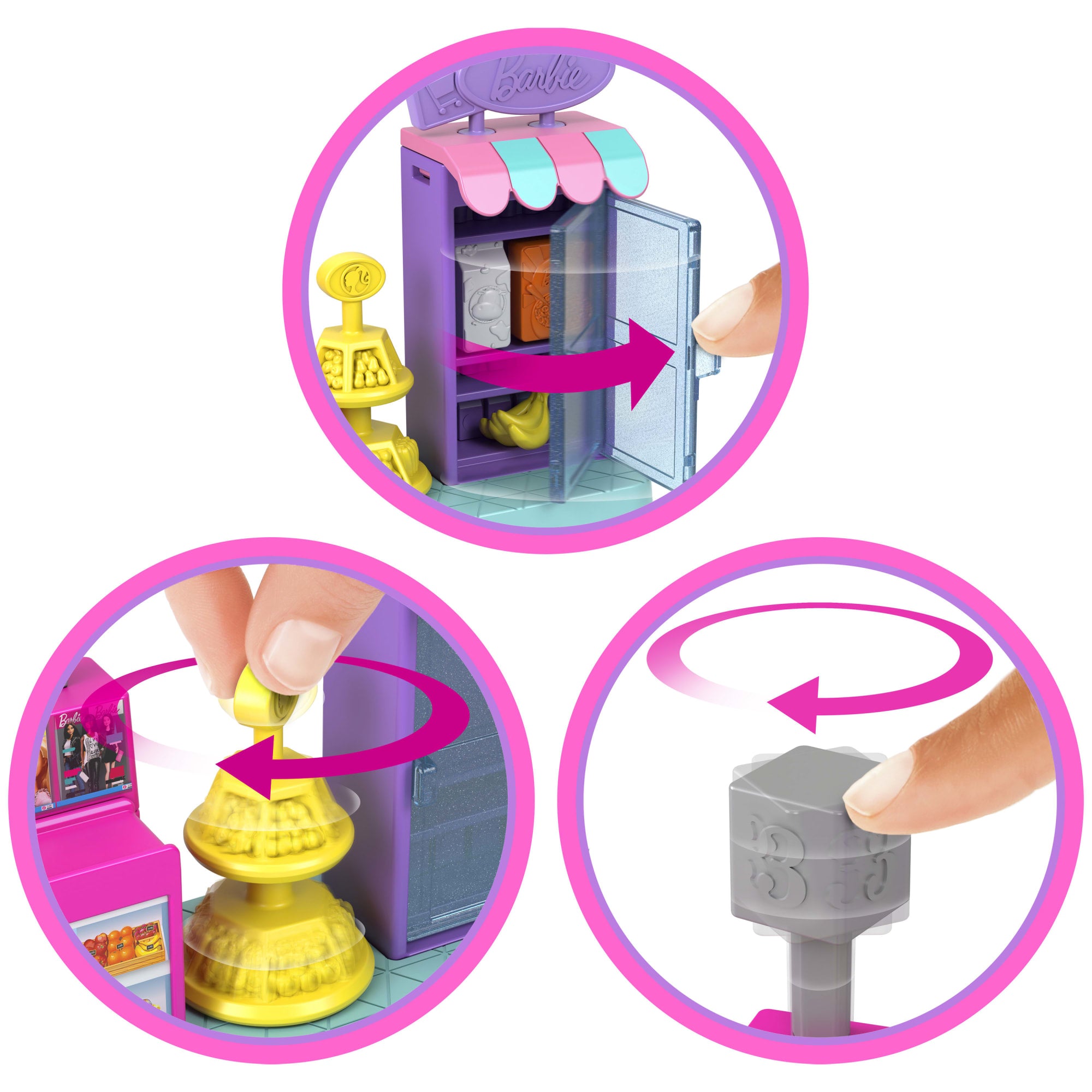 Barbie Mini BarbieLand Set de Juego Supermercado con Mini Muñeca - Image 3
