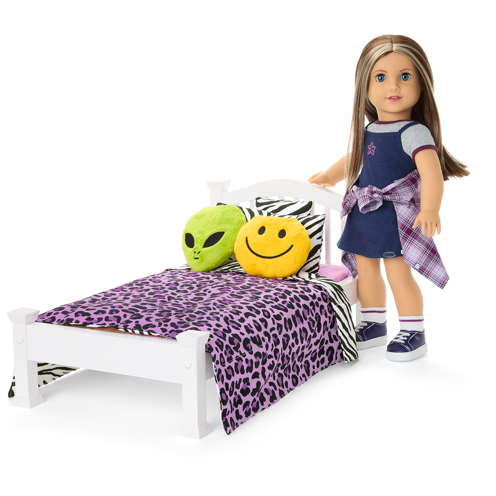 Nicki's™ Bed & Animal-Print Bedding Set for 18-inch Dolls (Historical Characters) - Image 2