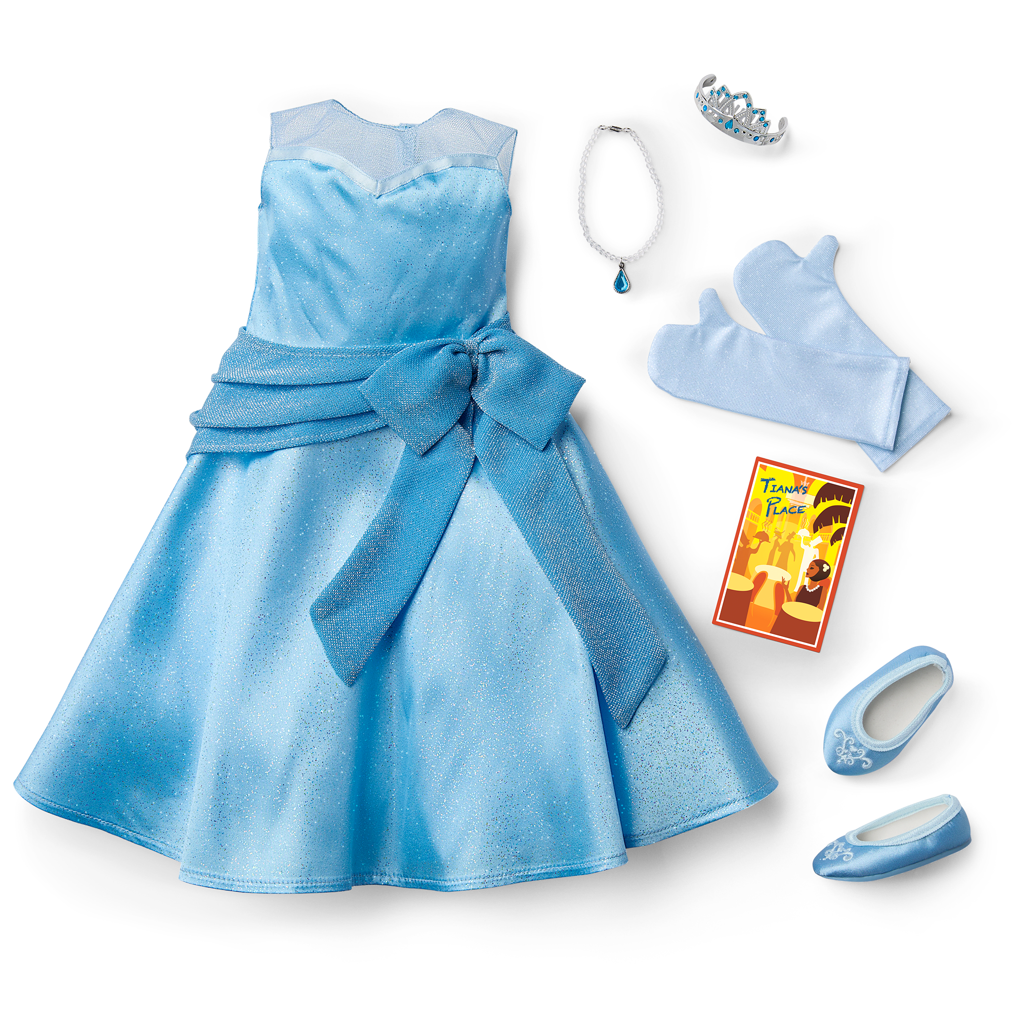 American Girl® Disney Princess Tiana Evening Star Dress & Accessories for 18-inch Dolls