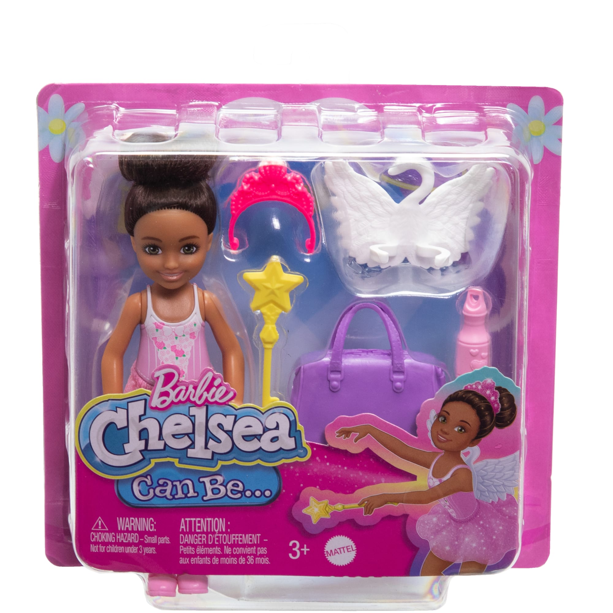 Barbie Chelsea Ballerina Doll & Accessories Set. Career-Themed Brunette Small Doll - Image 6