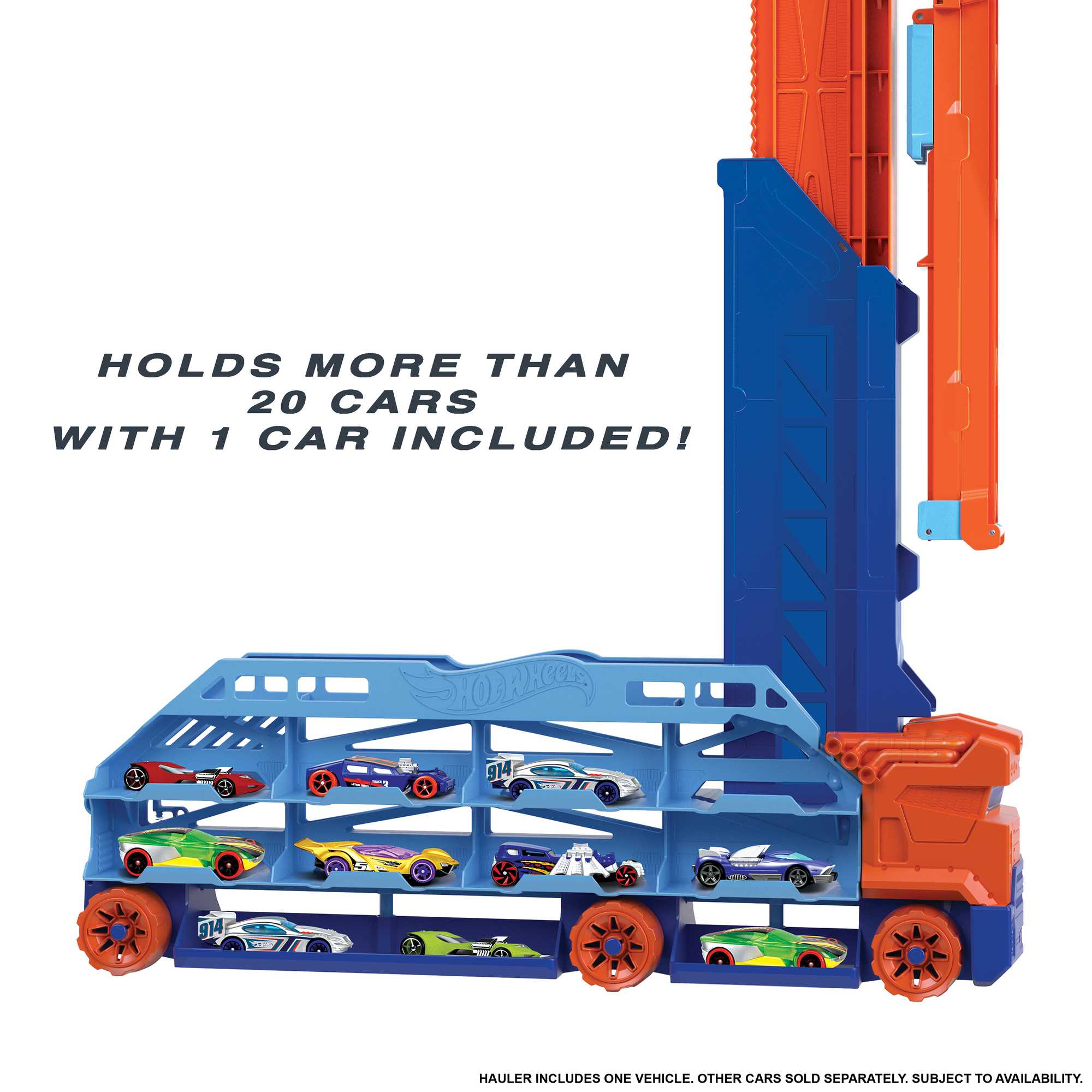 Hot Wheels City Speed Drop Transport Hauler. includes 1 Car - Image 3