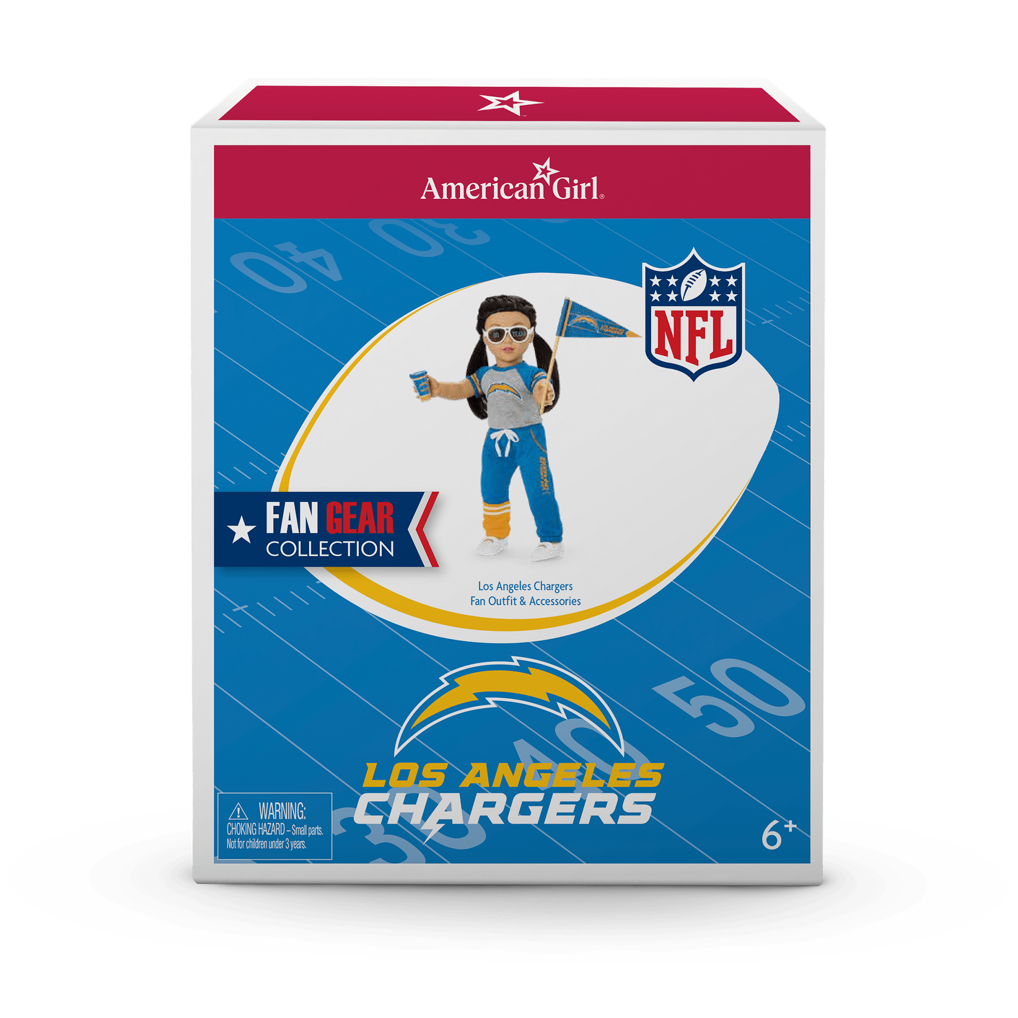 American Girl® x NFL Los Angeles Chargers Fan Outfit & Accessories for 18-inch Dolls - Image 8