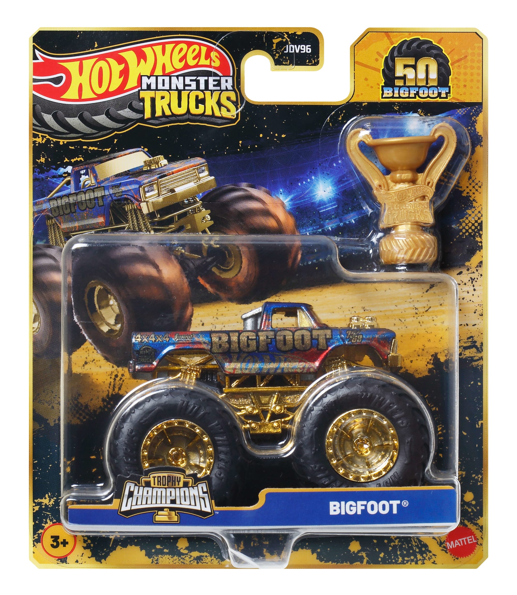 Hot Wheels Monster Trucks Vehículo de Juguete Auto Sorpresa Campeonato de Bigfoot Escala 1:64 - Image 4