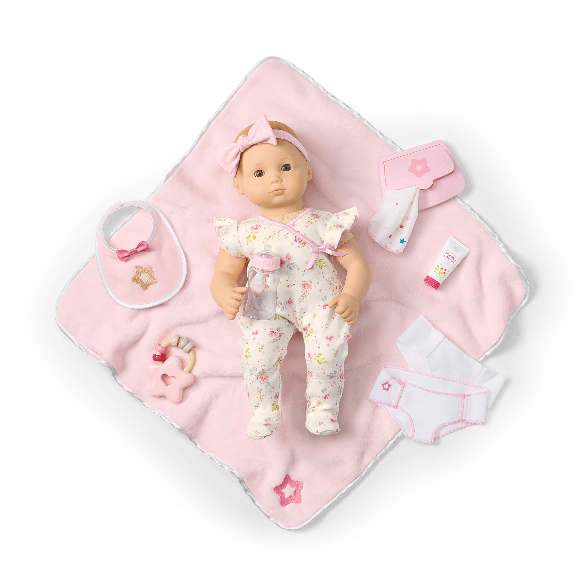 Bitty Baby® Doll #6 with red hair Care & Play Set - Image 3