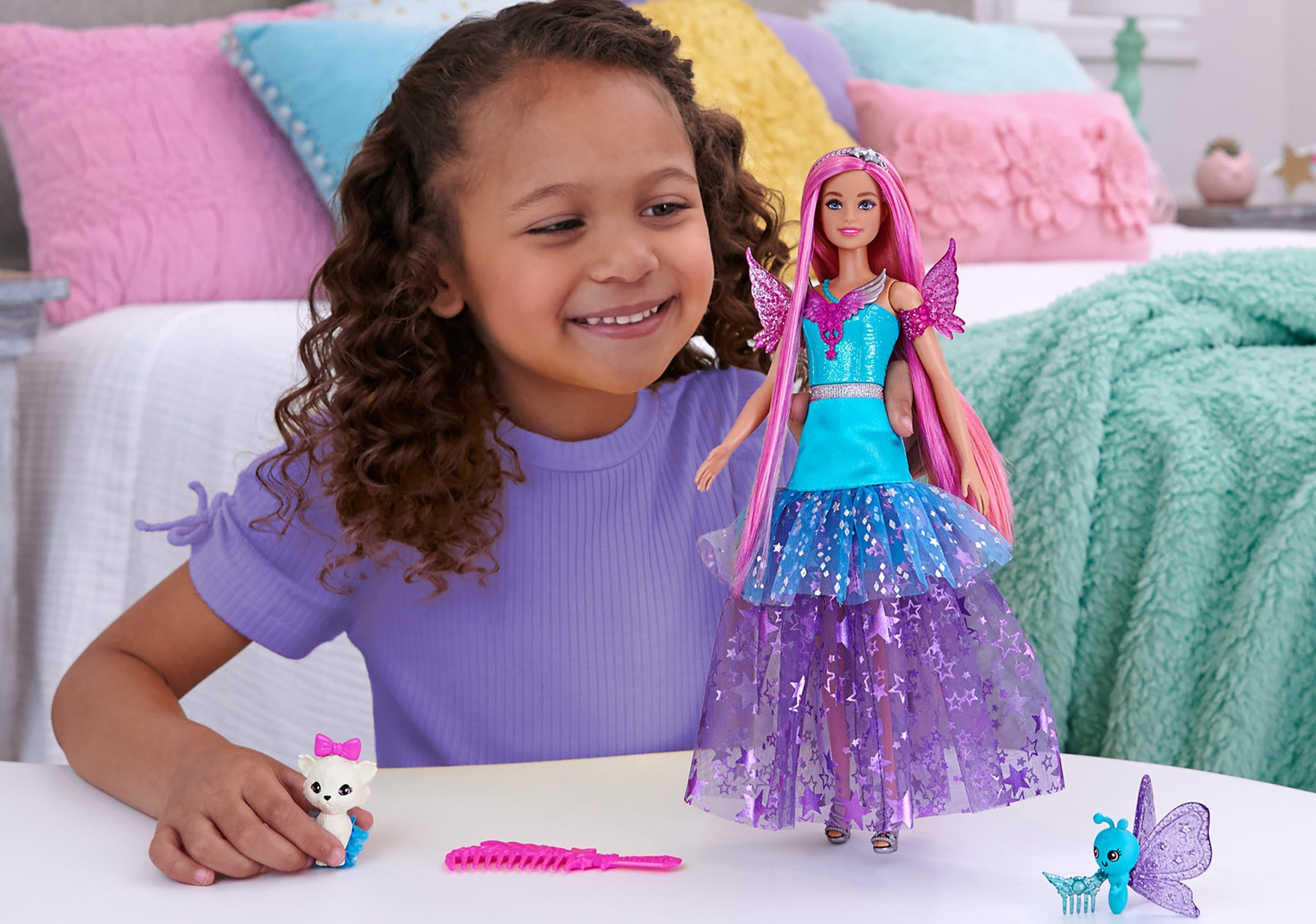 Barbie Doll With 2 Fantasy Pets. Barbie Malibu From Barbie A Touch Of Magic - Image 2